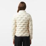 Kadın Regular Fit Kapüşonlu Kapitone Beyaz Mont