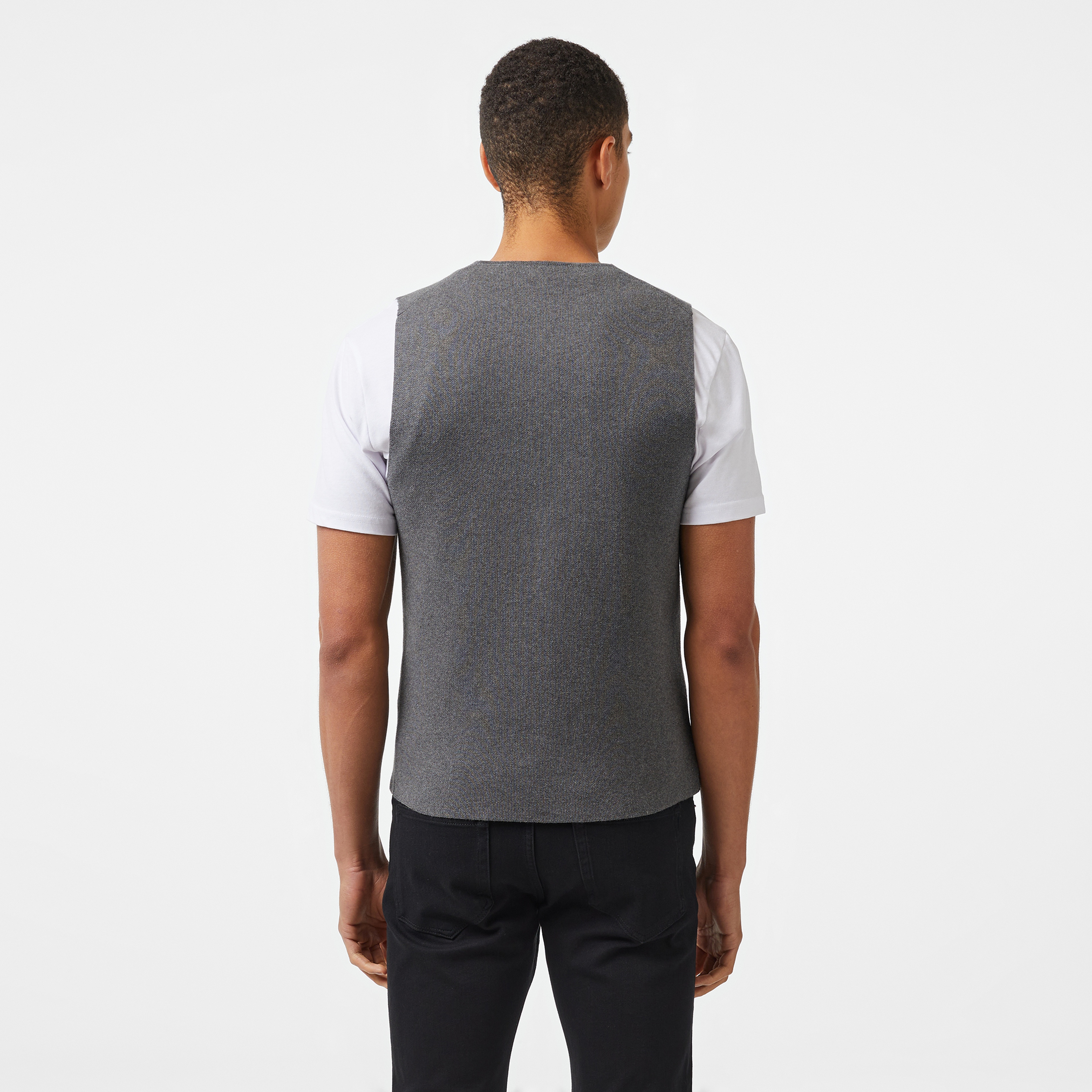 Erkek Classic Fit Gri Triko Yelek