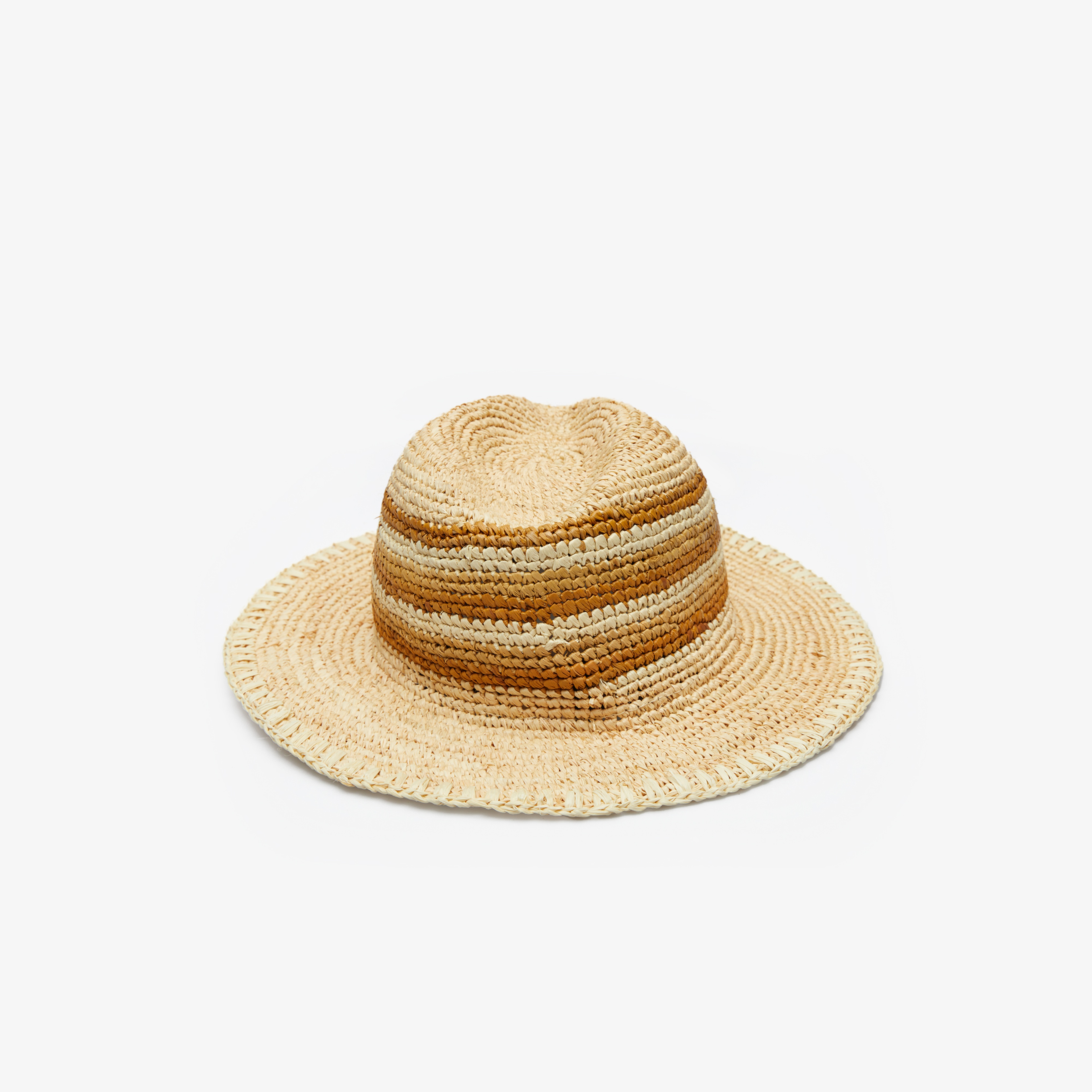Manebi Handcrafted Raffia Panama Hat Unisex Bej Şapka