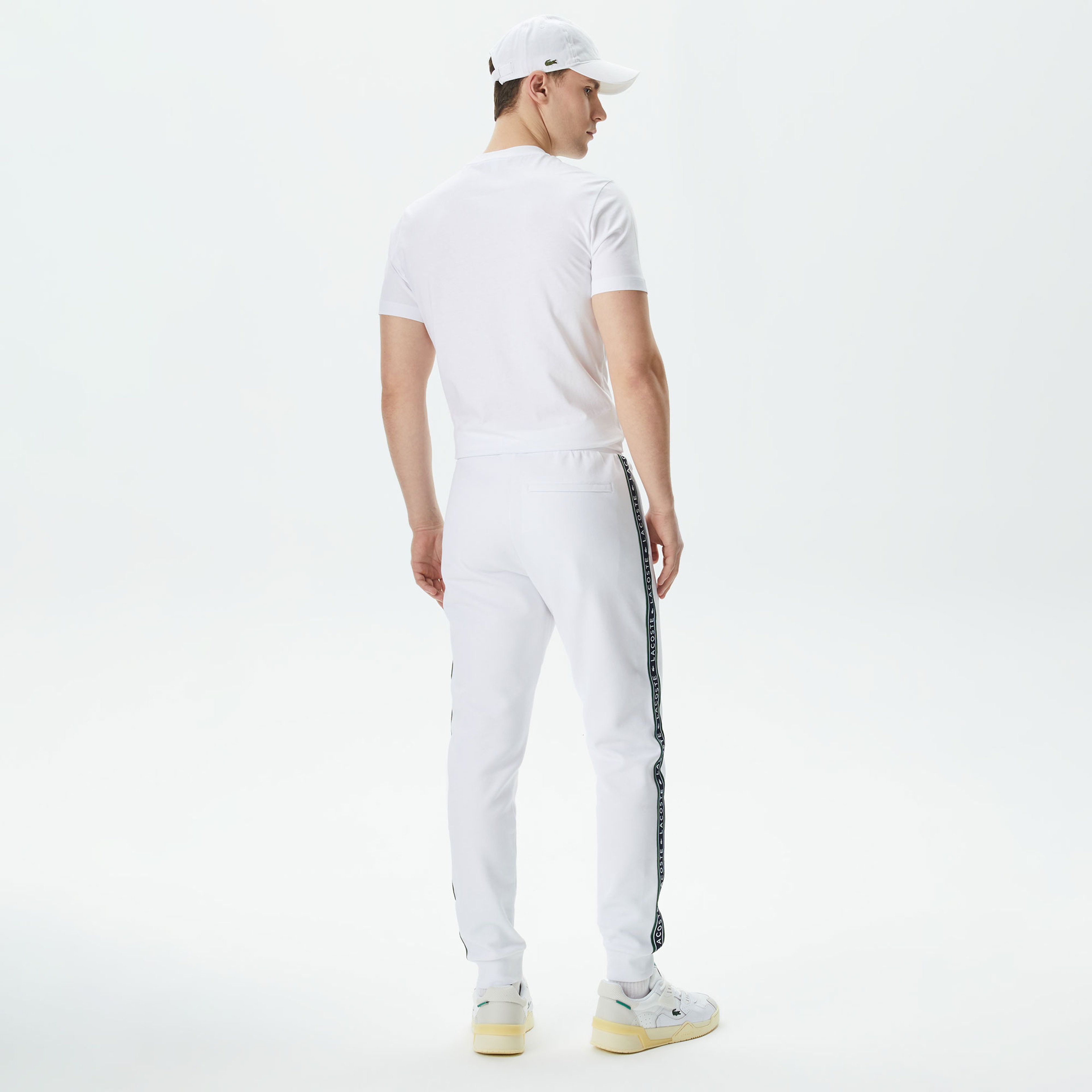 Lacoste Erkek Regular Fit Baskılı Beyaz Eşofman Altı