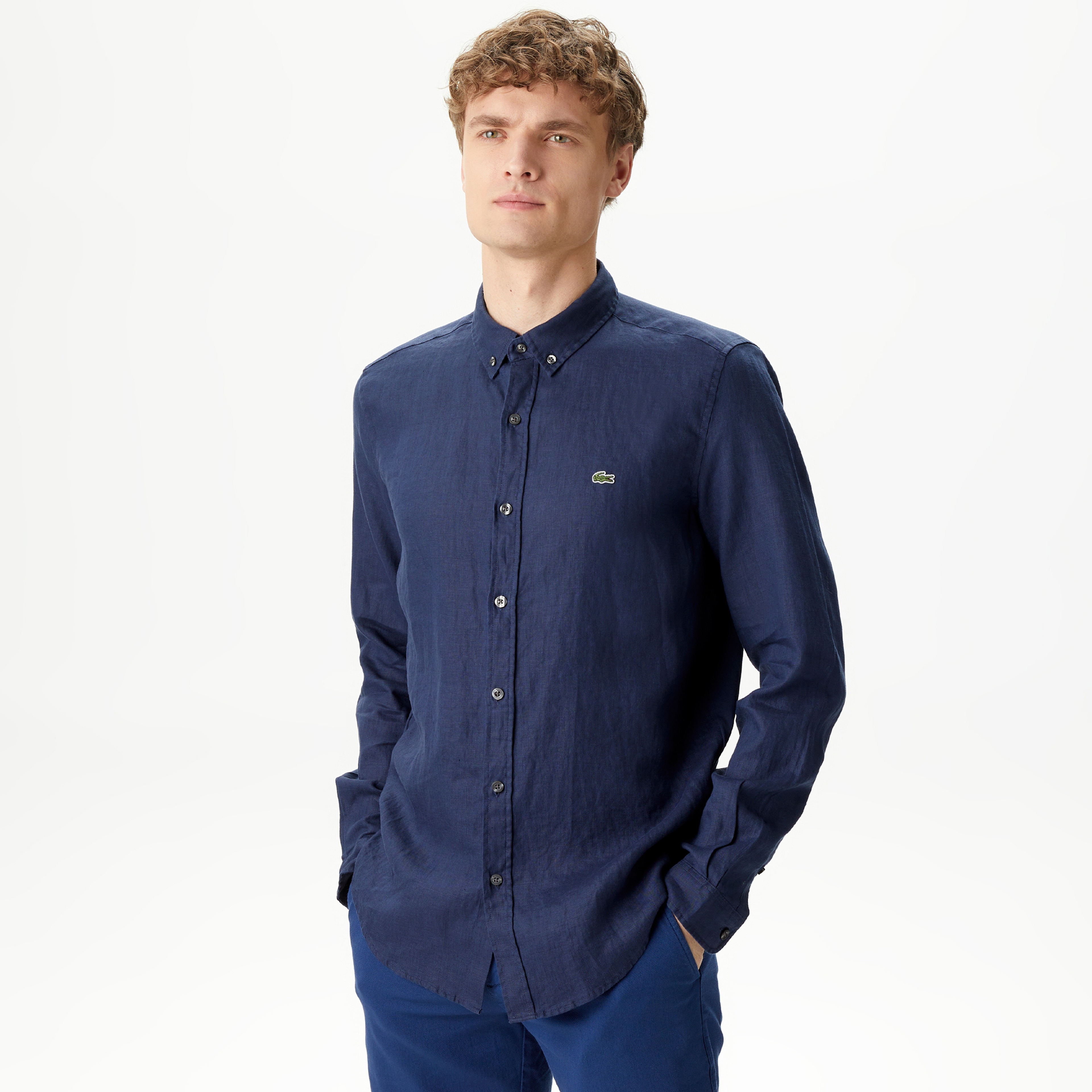 Lacoste Erkek Lacivert Gömlek
