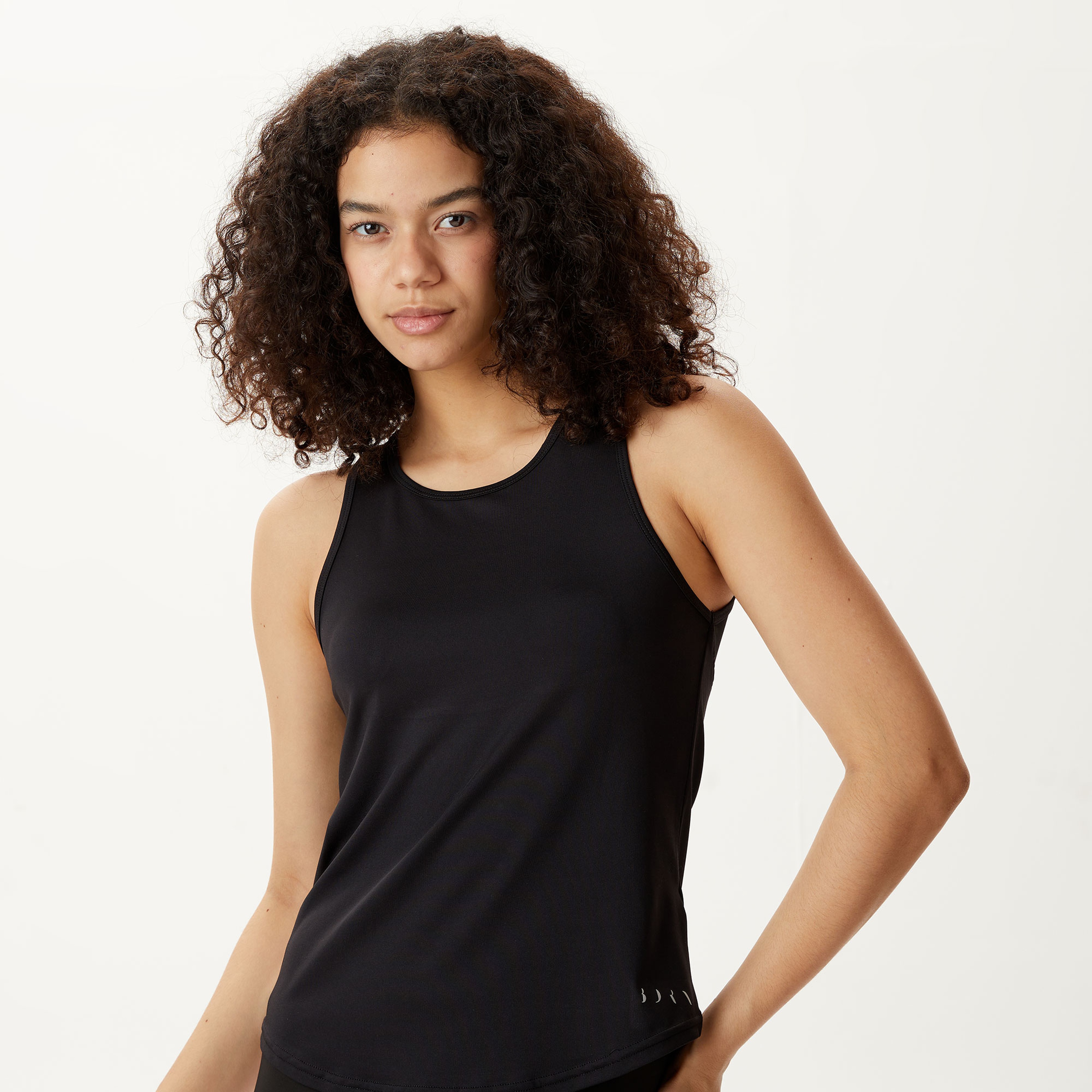 Born Daila Kadın Siyah Kolsuz T-Shirt