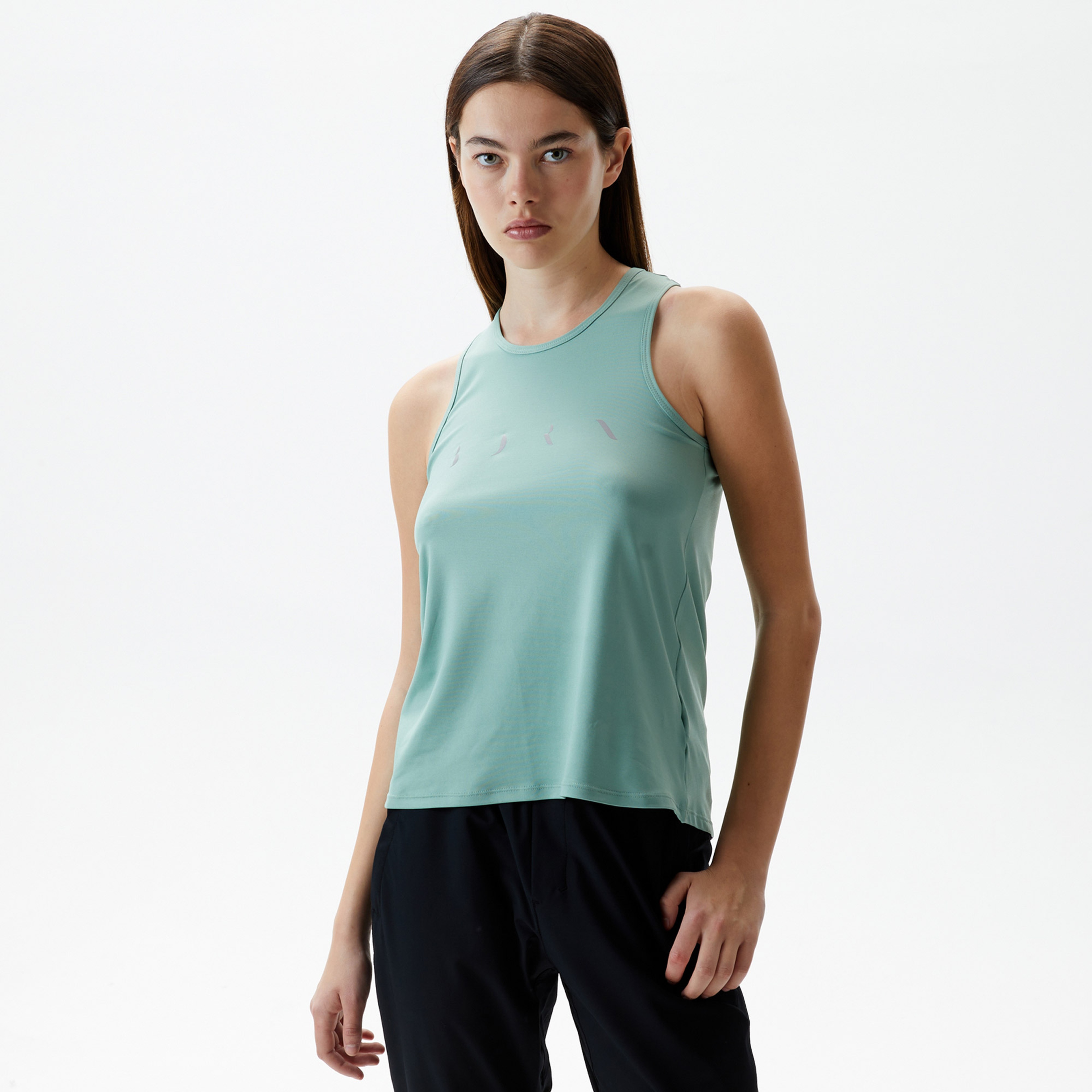 Born Baia Kadın Turkuaz Kolsuz T-Shirt