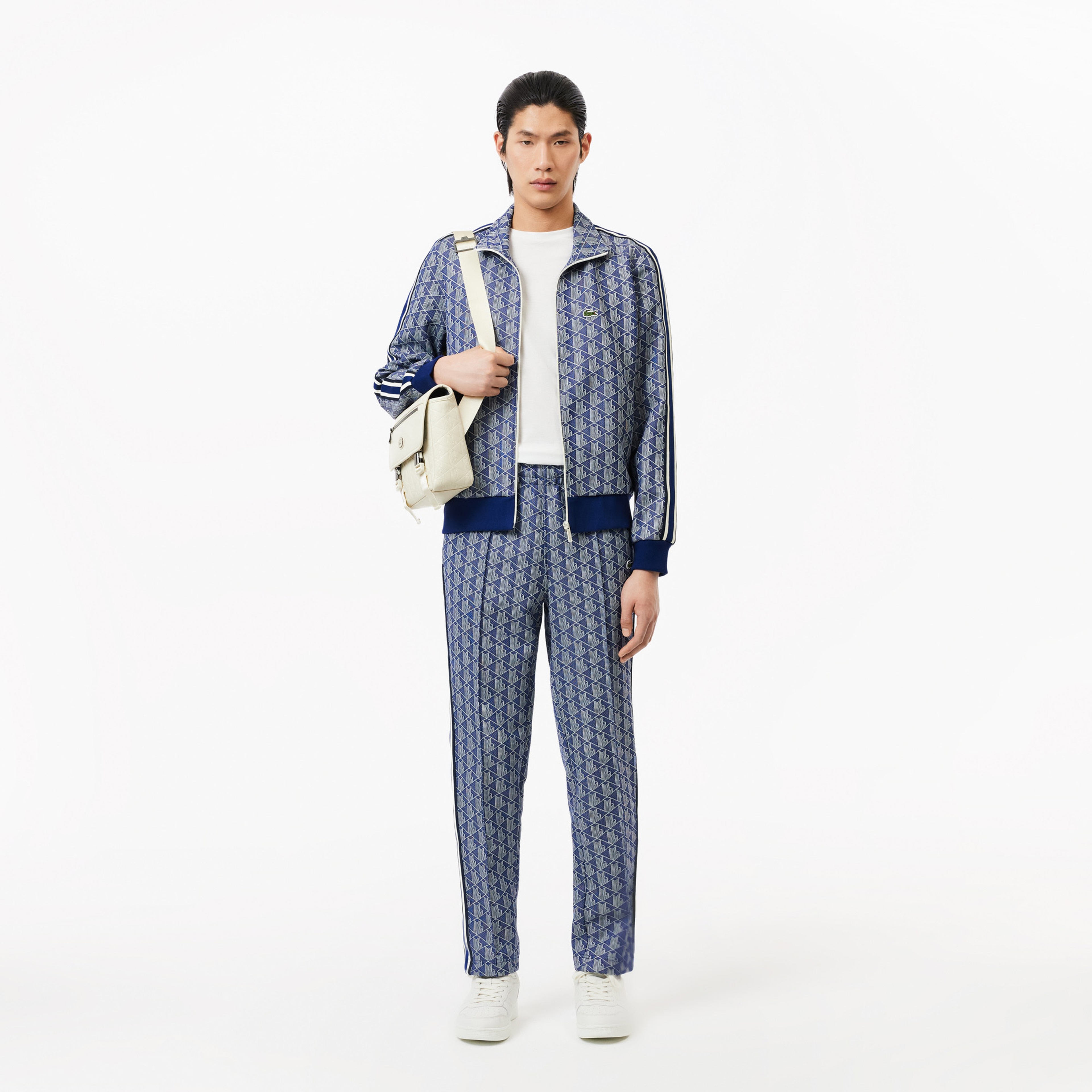 Erkek Regular Fit Monogram Lacivert Eşofman Altı