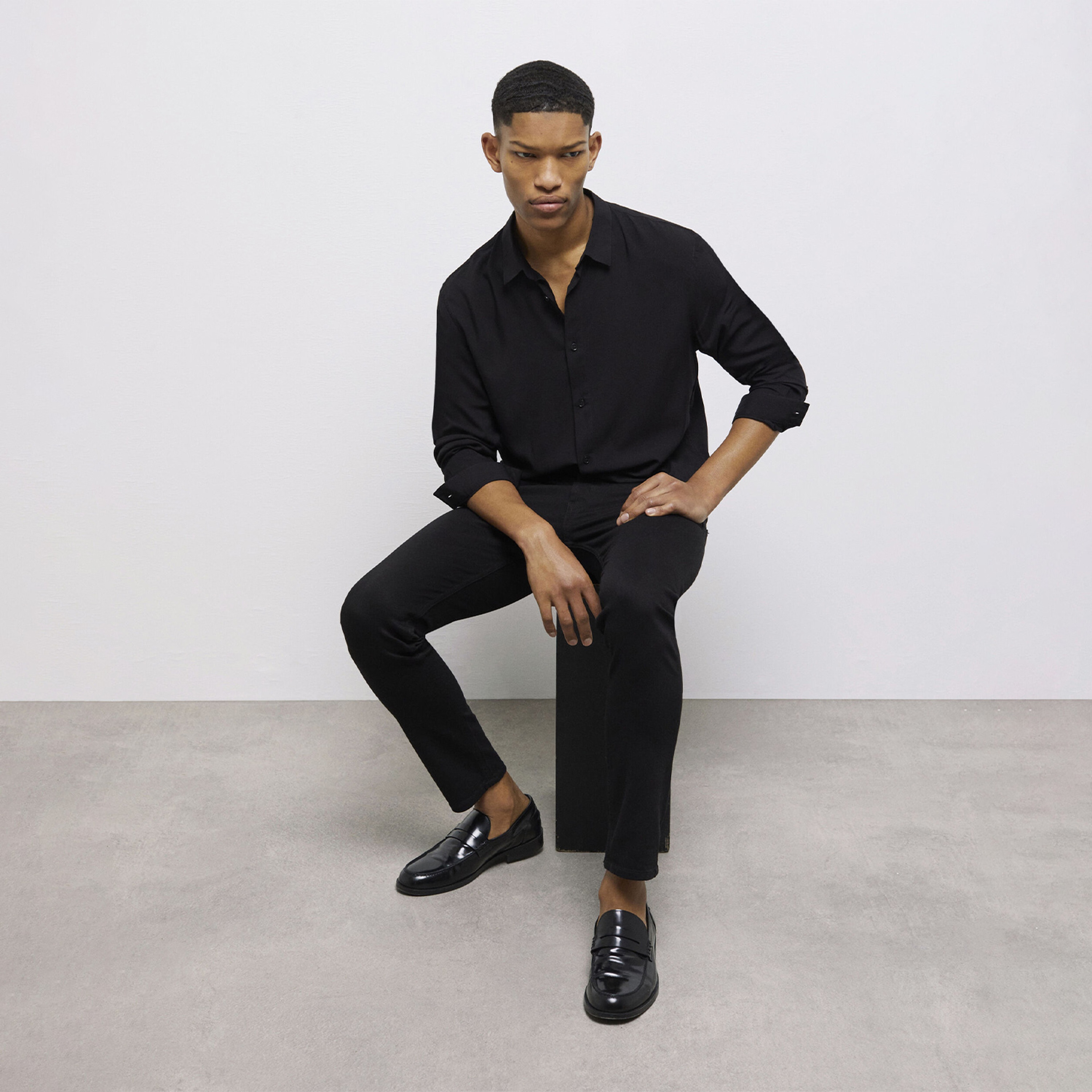 The Kooples Classic Erkek Siyah Gömlek