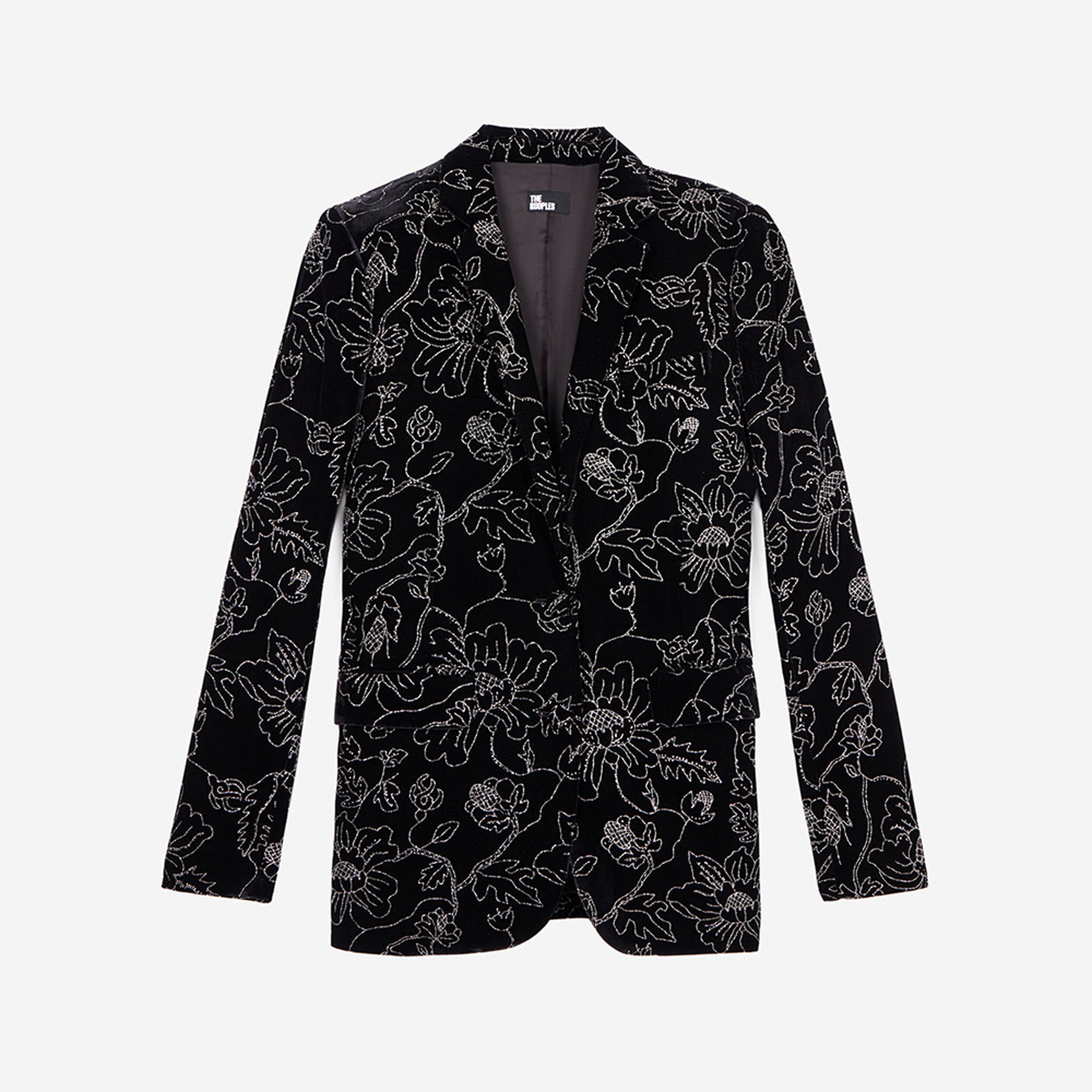 KADIN DESENLİ SİYAH CEKET