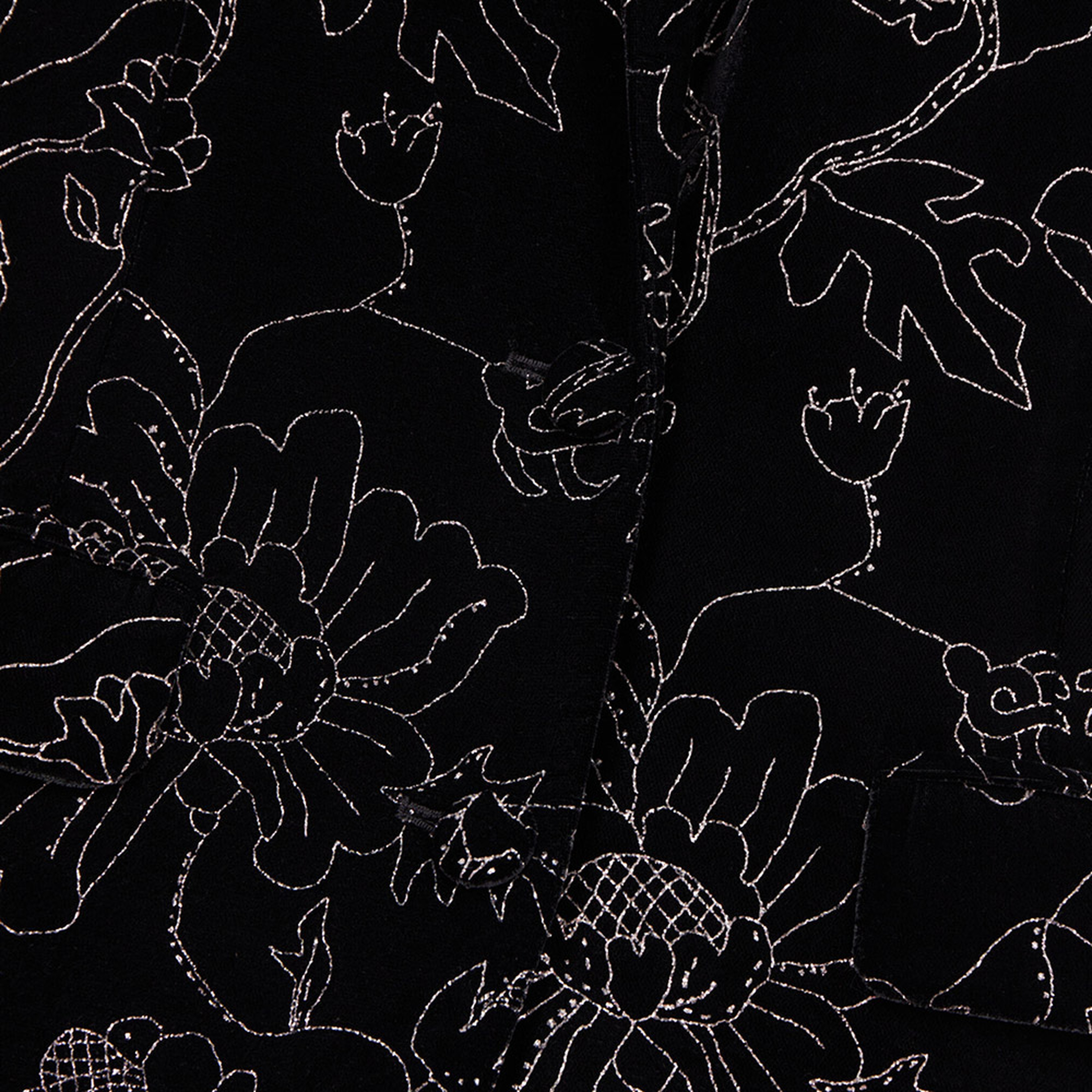 KADIN DESENLİ SİYAH CEKET