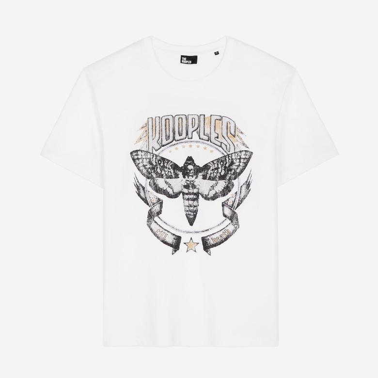 ERKEK BASKILI BEYAZ T-SHIRT