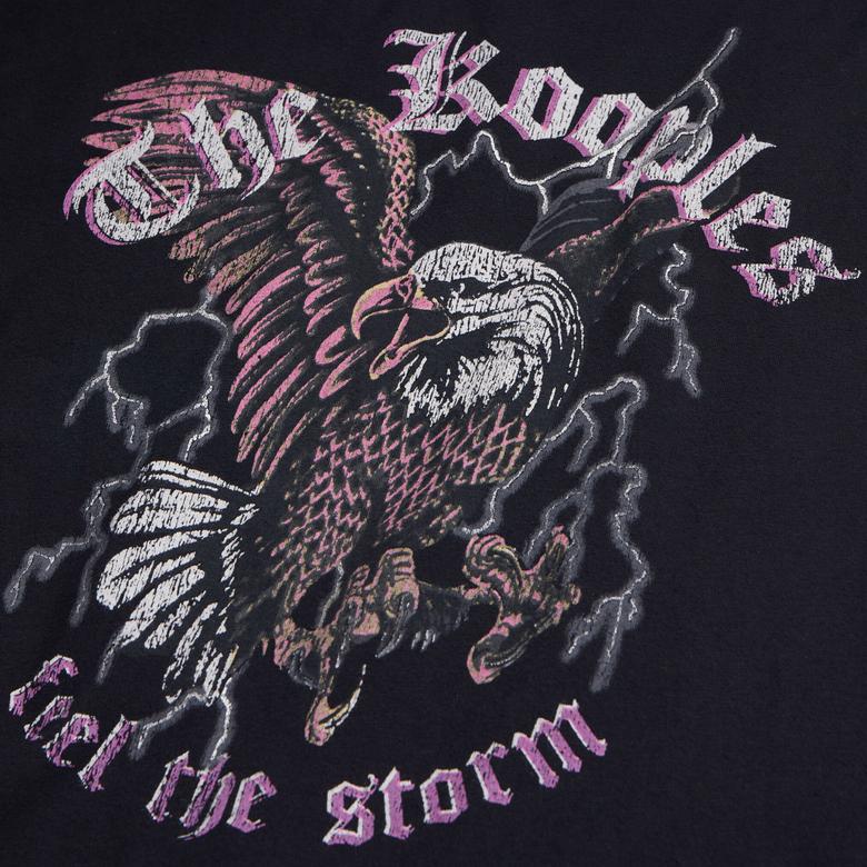 KADIN BASKILI SİYAH T-SHIRT