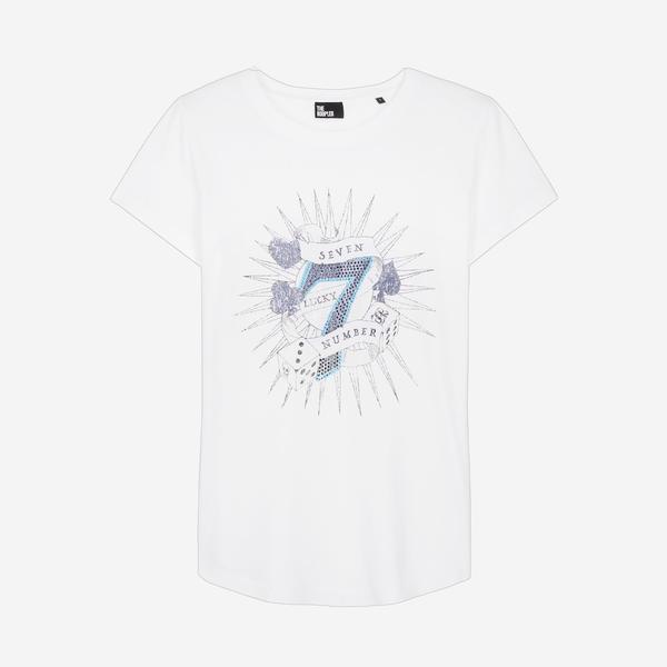 KADIN BASKILI BEYAZ T-SHIRT