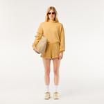 Kadın Oversize Fit Kapüşonlu Sarı Sweatshirt