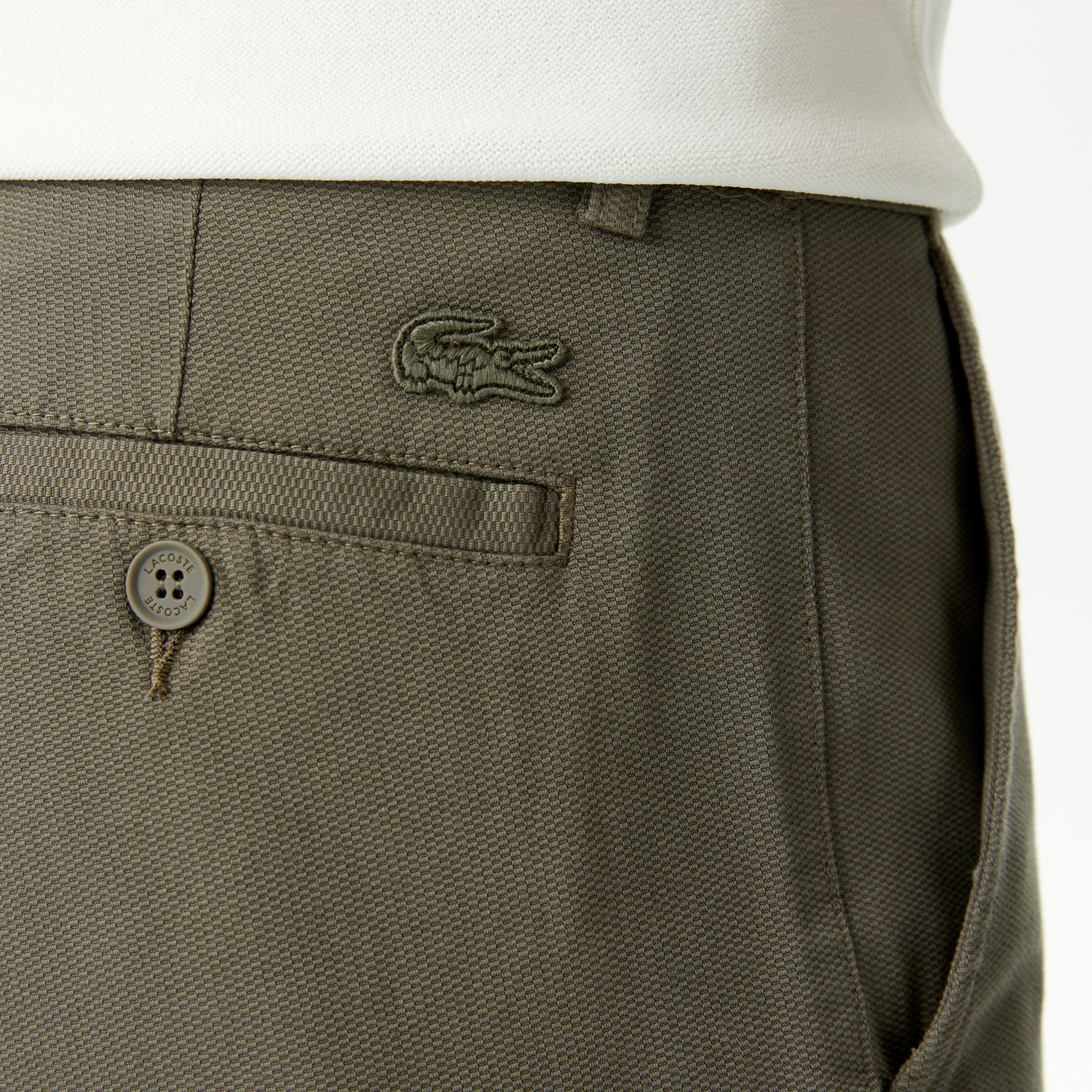 Erkek Slim Fit Haki Bermuda