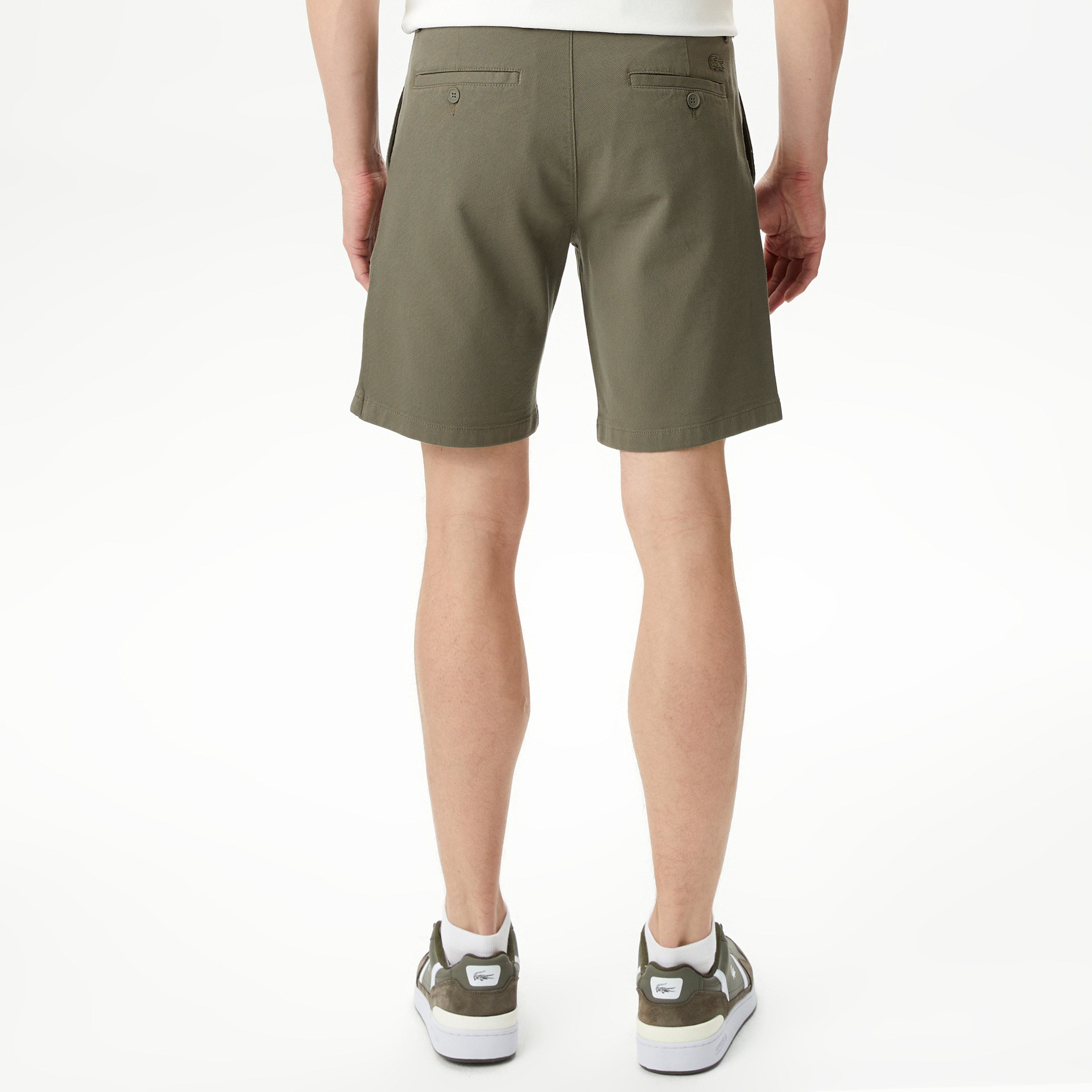 Erkek Slim Fit Haki Bermuda