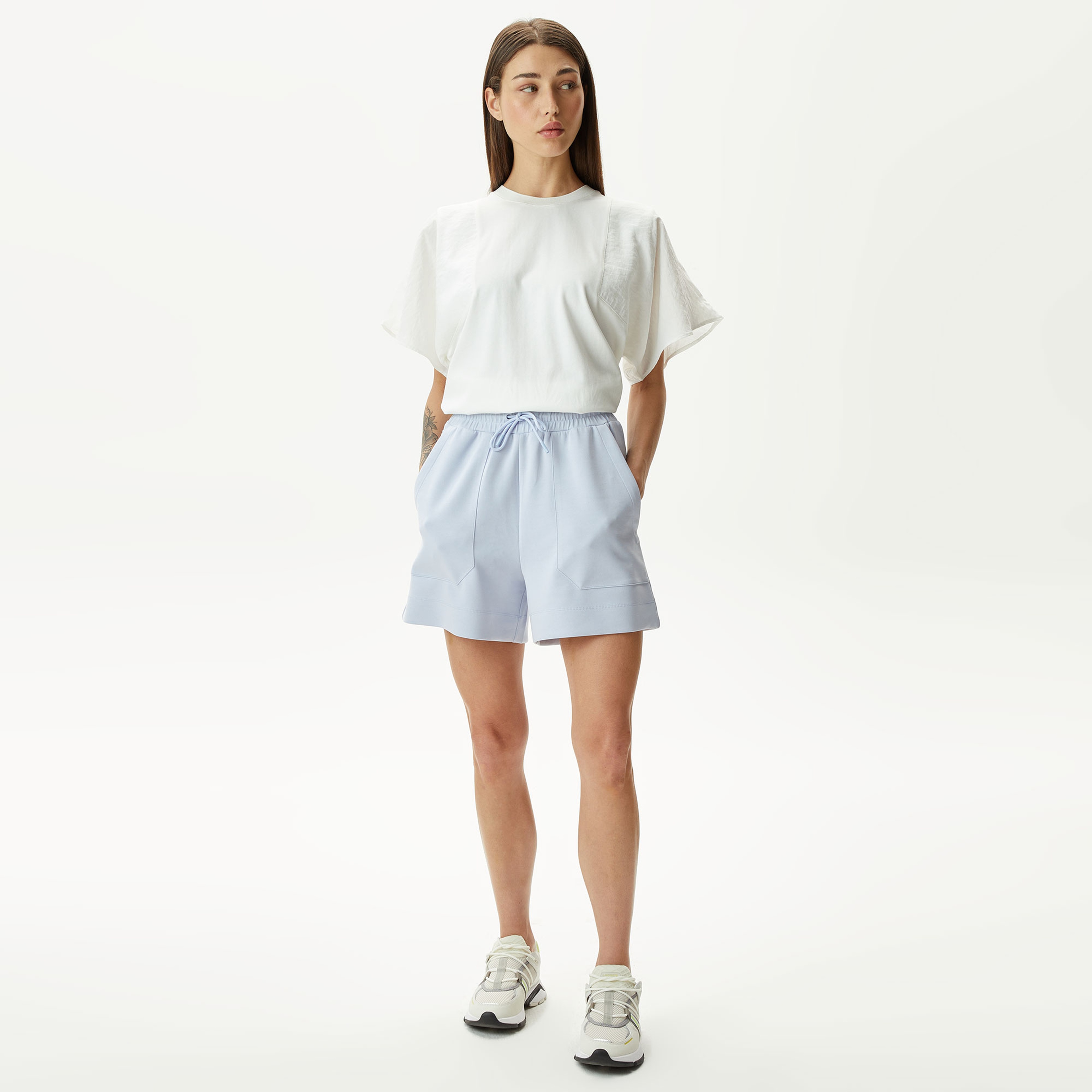 Kadın Regular Fit Mavi Şort