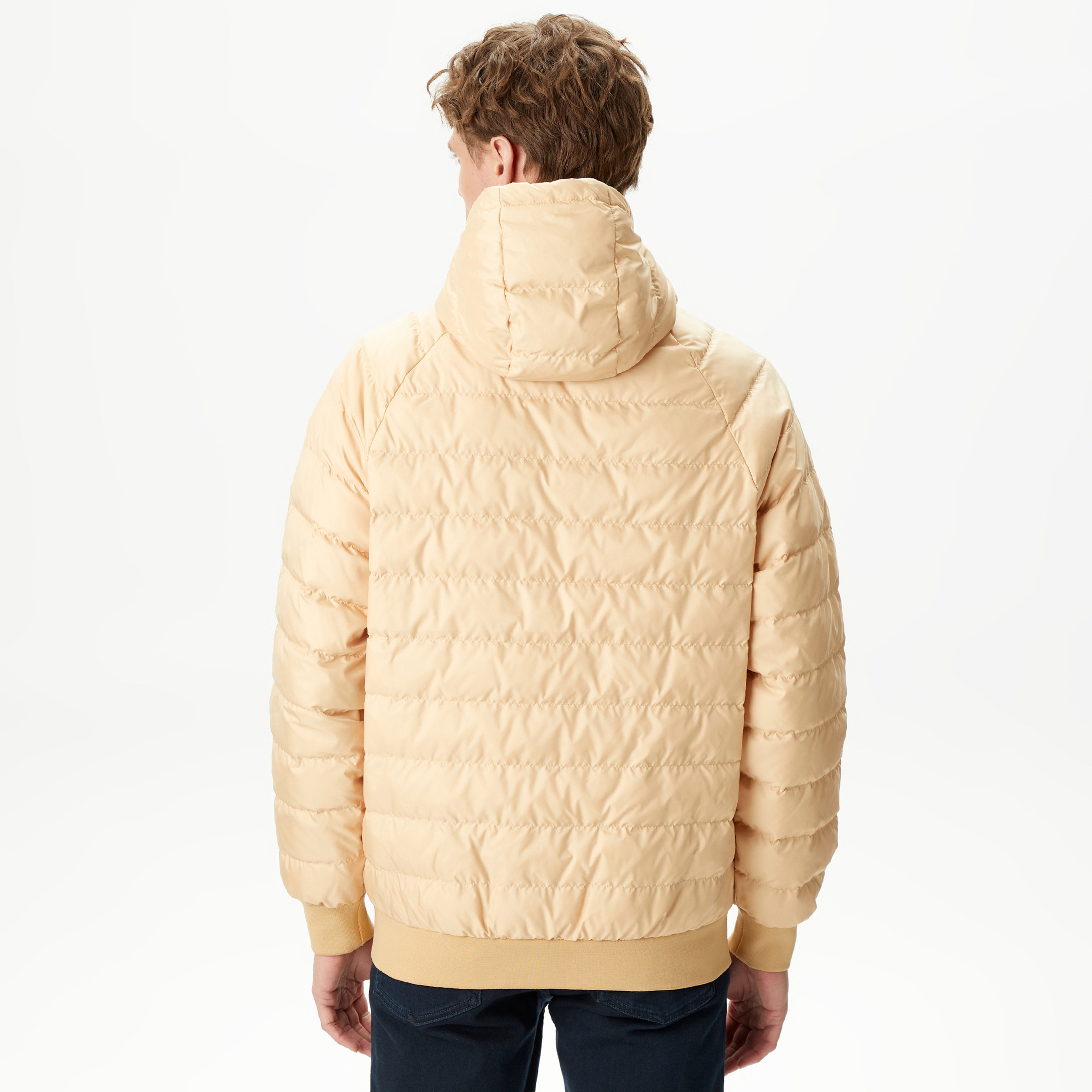 Lacoste Erkek Kapüşonlu Monogram Çift Taraflı Sarı Bomber Ceket