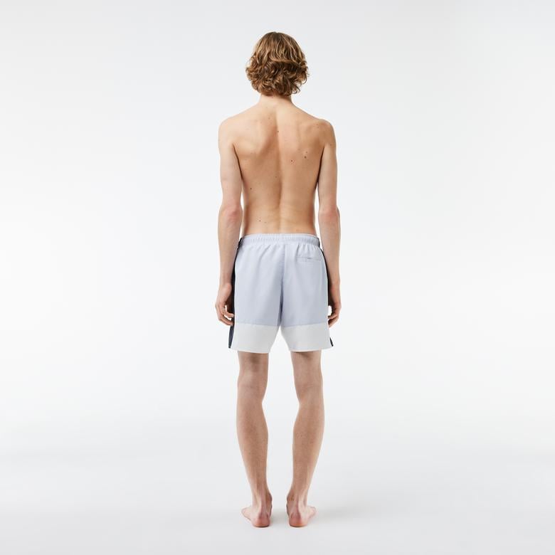 Erkek Renk Bloklu Renkli Mayo Şort