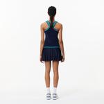 Kadın Flare Fit Askılı Lacivert Elbise