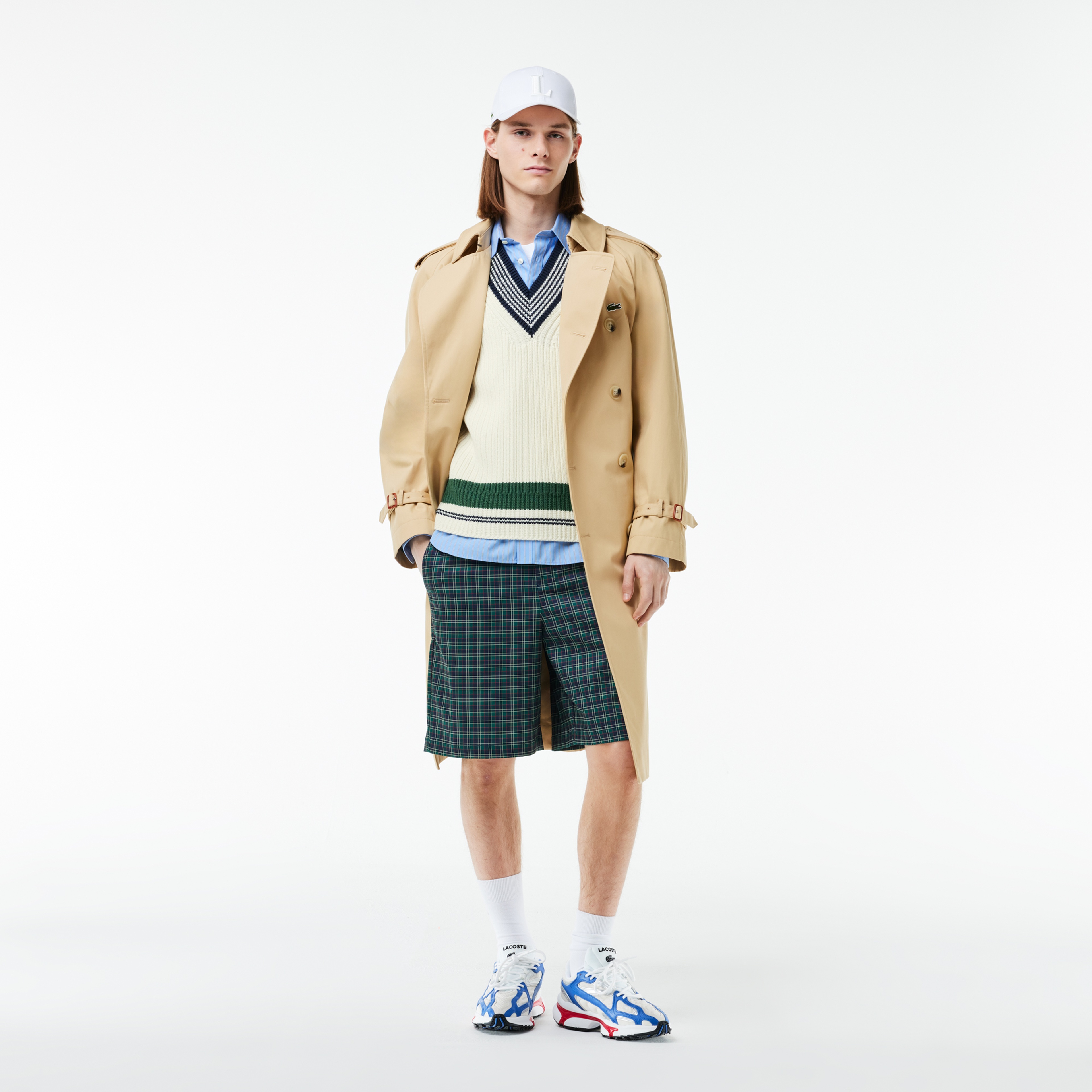 Unisex Relaxed Fit Renk Bloklu Beyaz Süveter