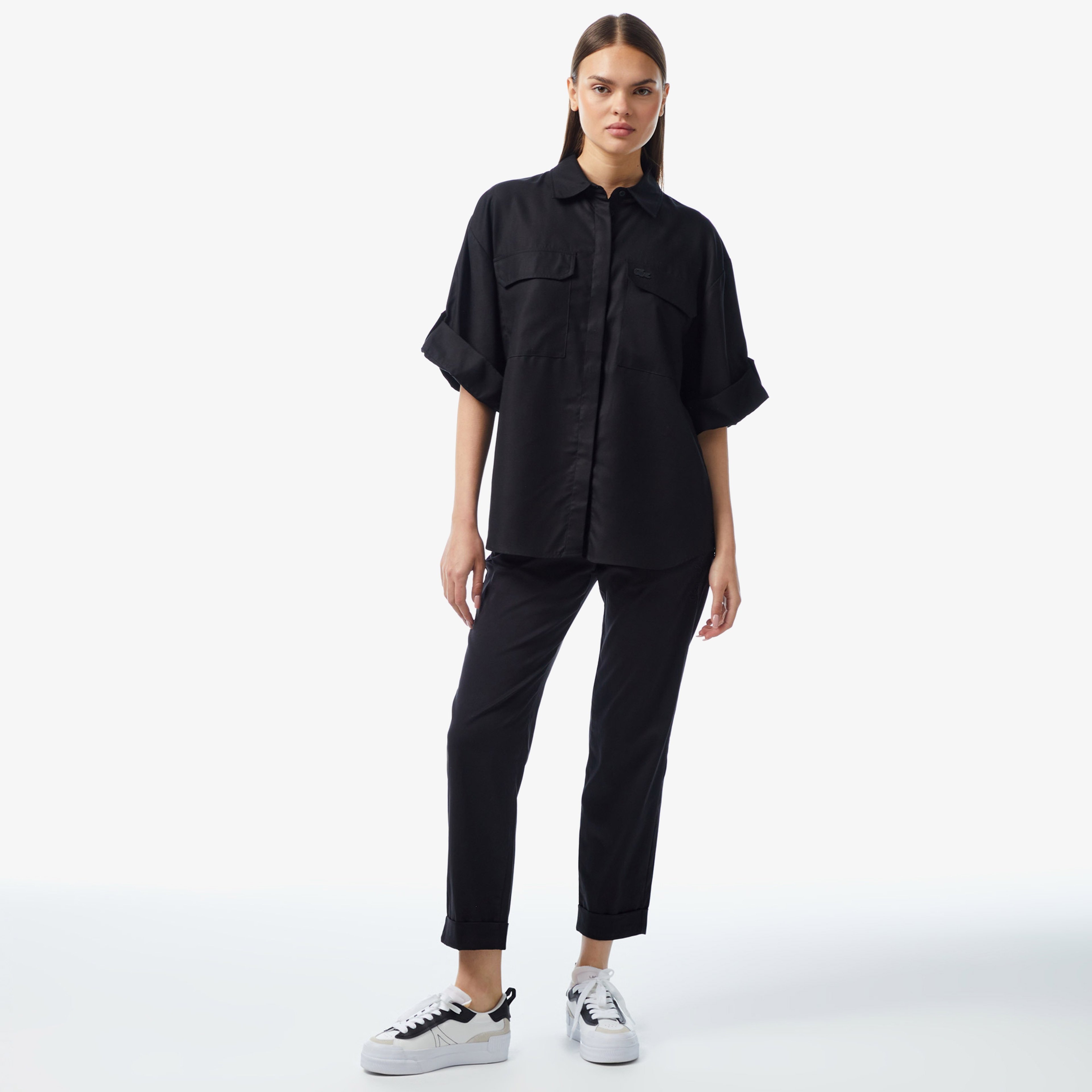 Kadın Regular Fit Siyah Pantolon