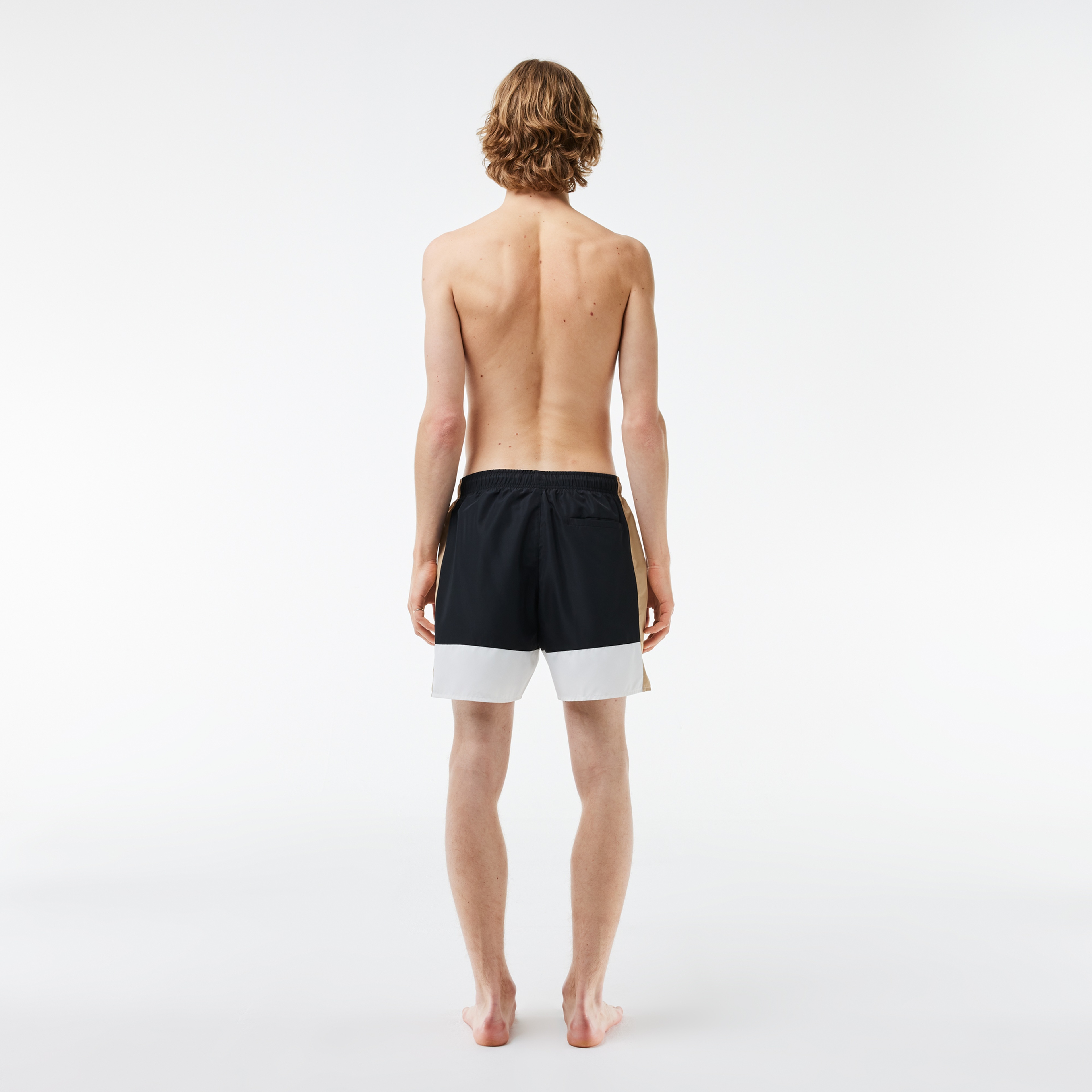 Erkek Renk Bloklu Siyah Mayo Şort