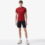Erkek Slim Fit Bisiklet Yaka Kırmızı T-Shirt
