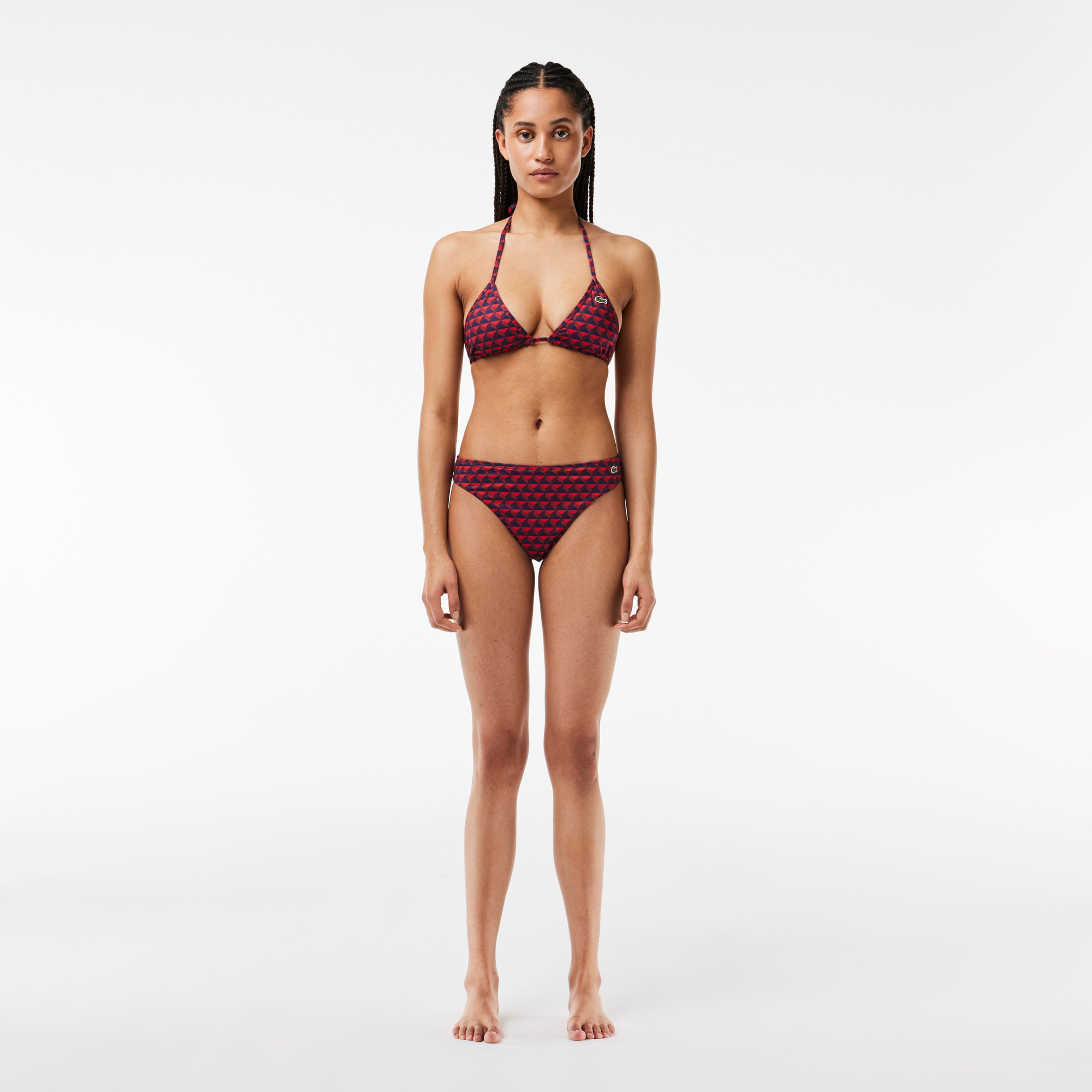Kadın Monogram Bordo Bikini Altı