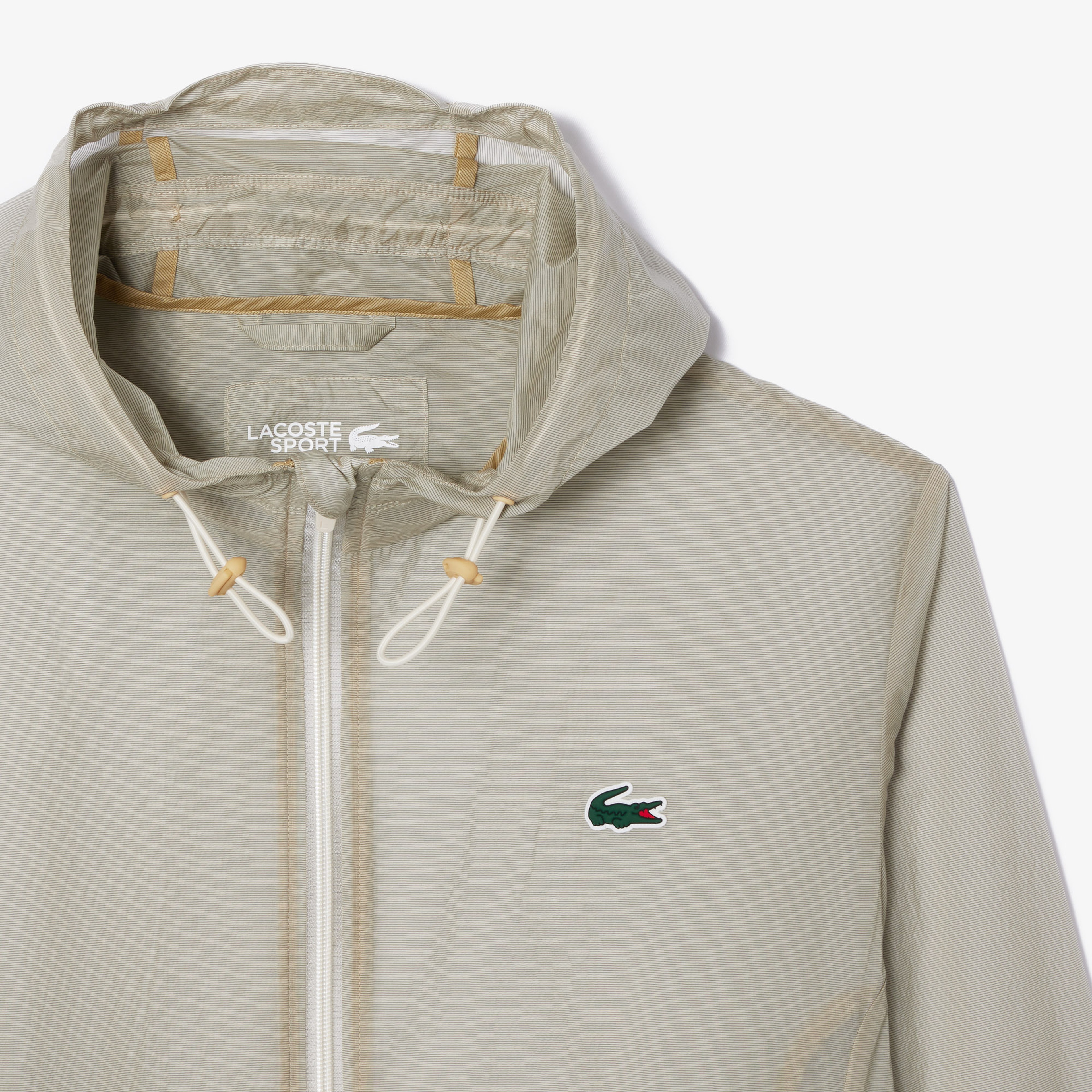 Erkek Kapüşonlu Krem Mont