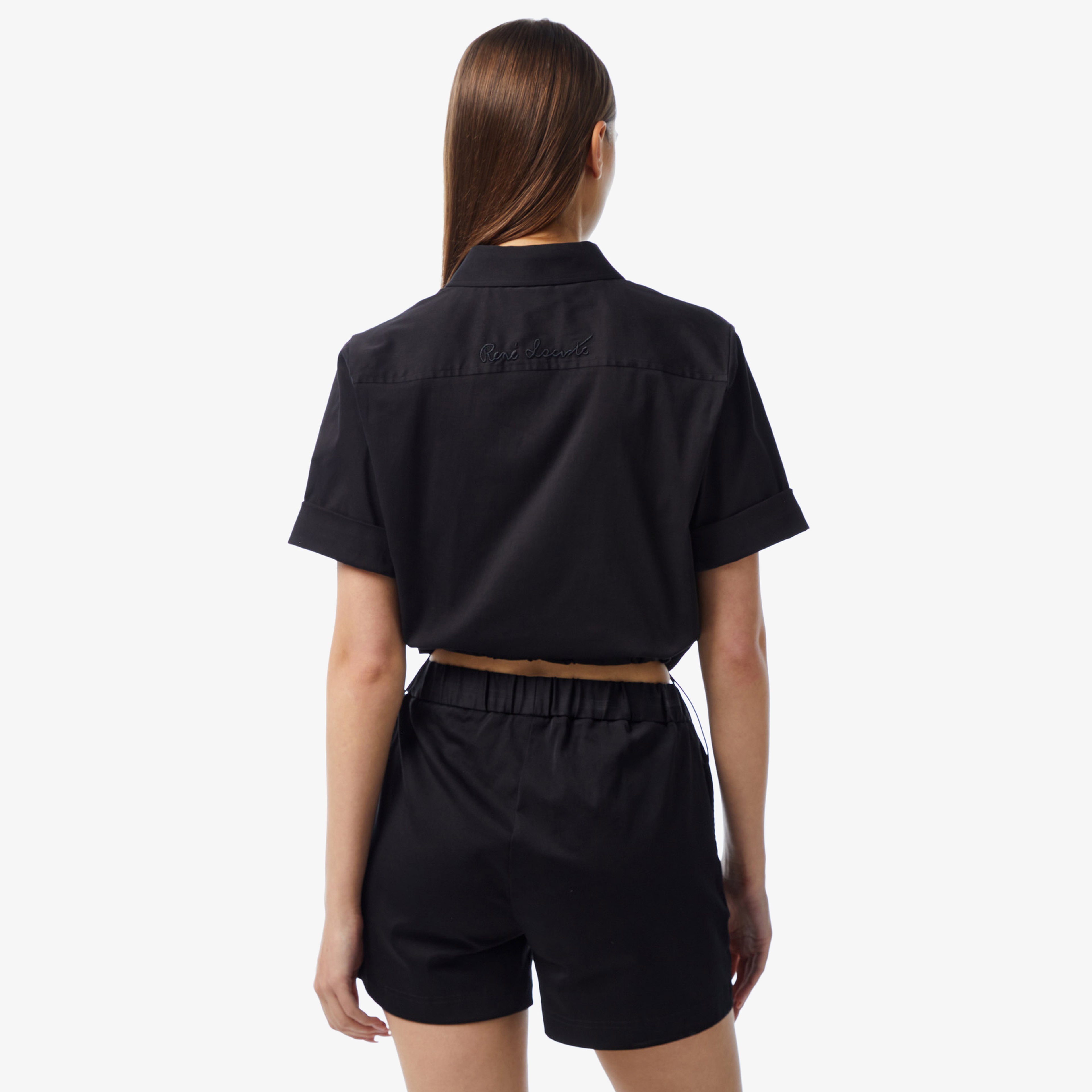 Kadın Kısa Kollu Siyah Gömlek