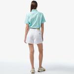 Kadın Kısa Kollu Mavi Gömlek