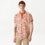 Nautica Erkek Turuncu Classic Fit Kısa Kollu Baskılı Polo Yaka T-Shirt