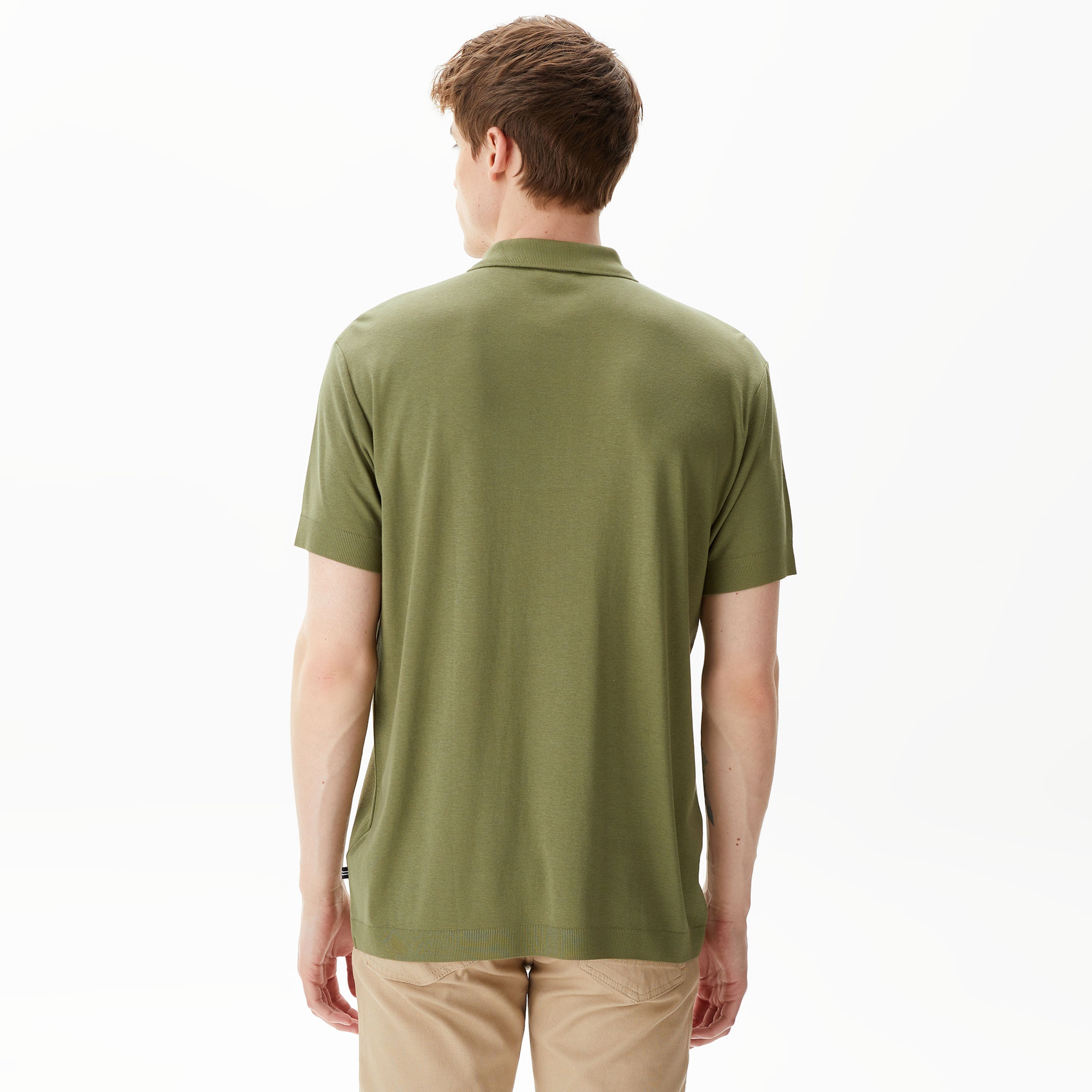 Nautica Erkek Yeşil Classic Fit Kısa Kollu Polo Yaka T-Shirt