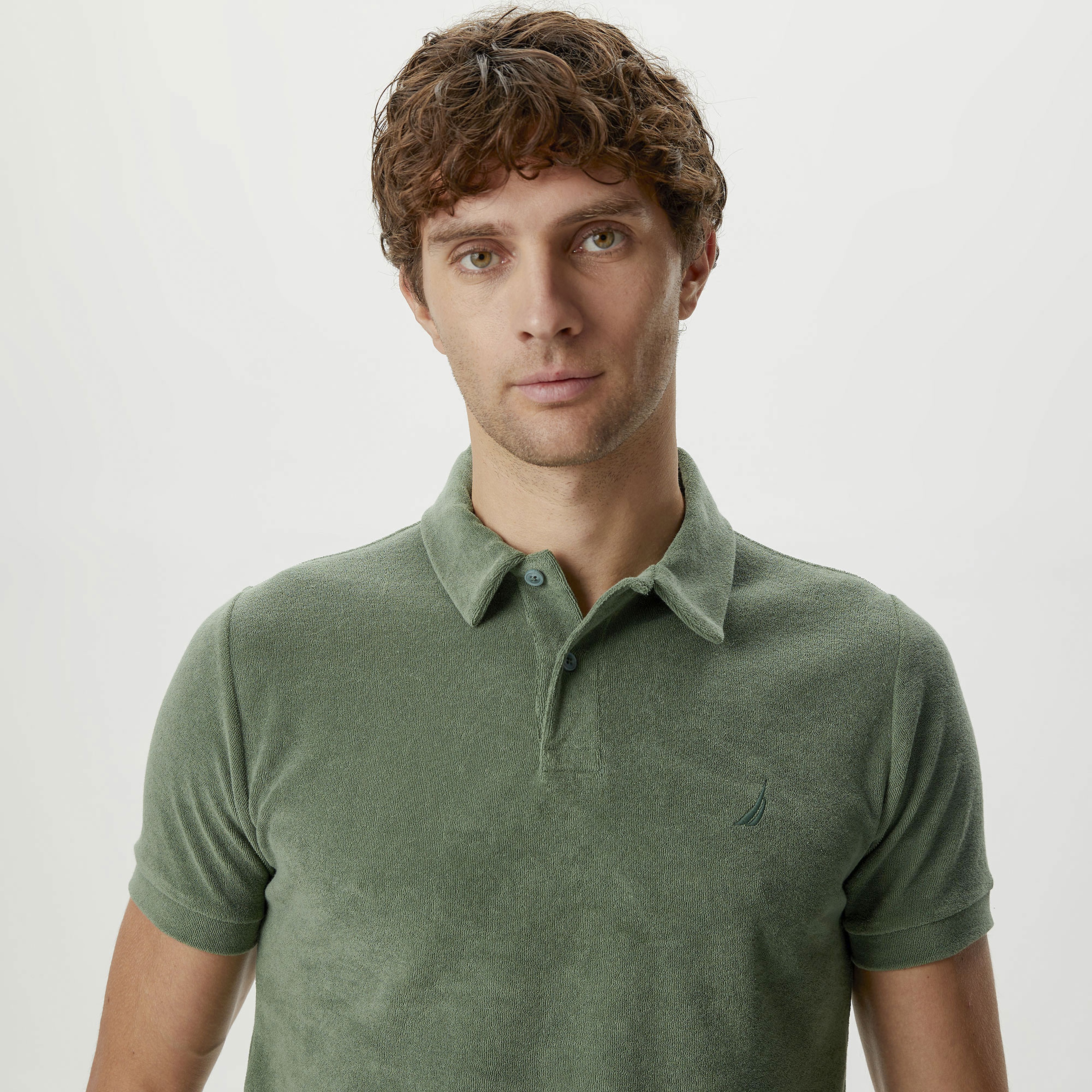 Nautica Erkek Yeşil Classic Fit Kısa Kollu Polo Yaka T-Shirt