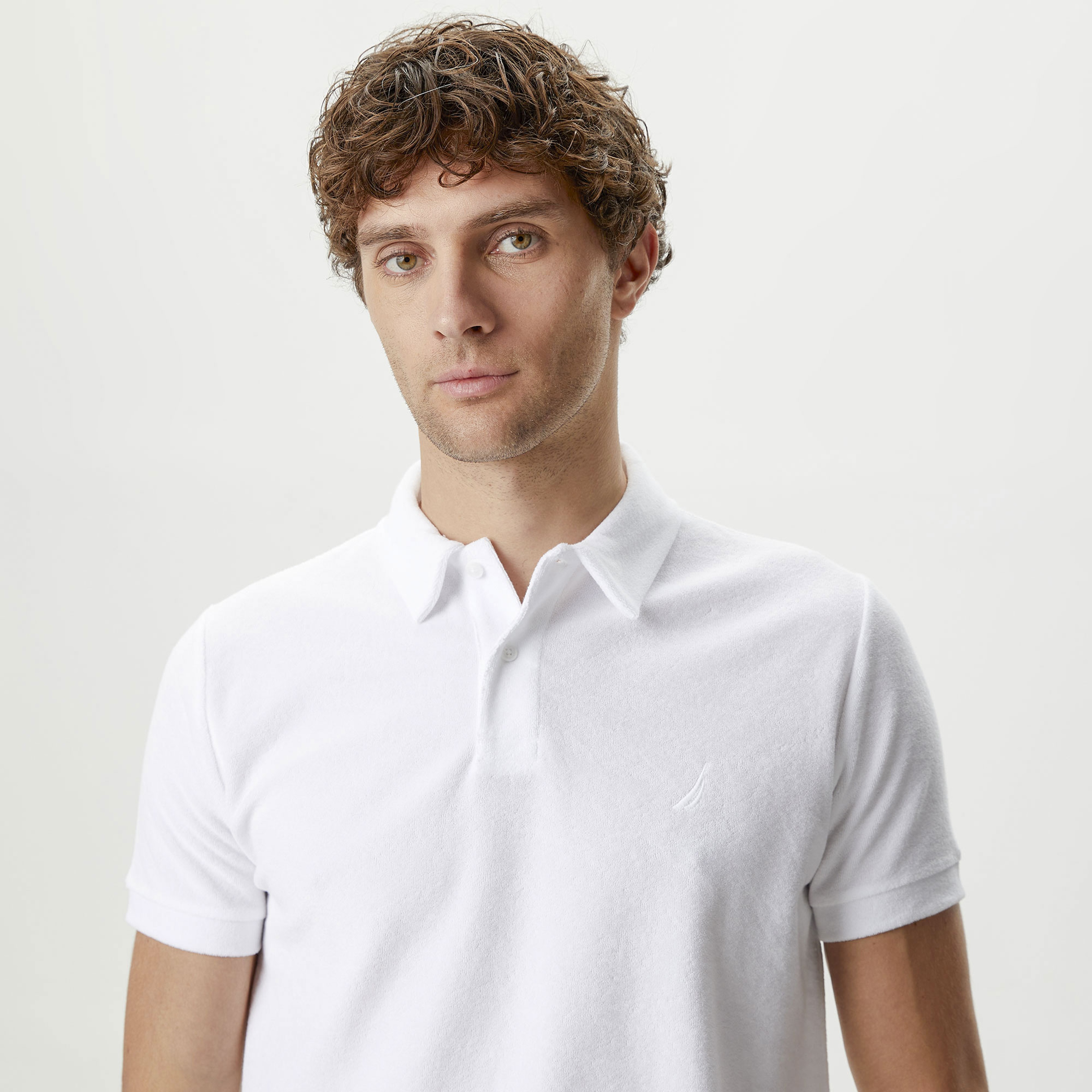 Nautica Erkek Beyaz Classic Fit Kısa Kollu Polo Yaka T-Shirt