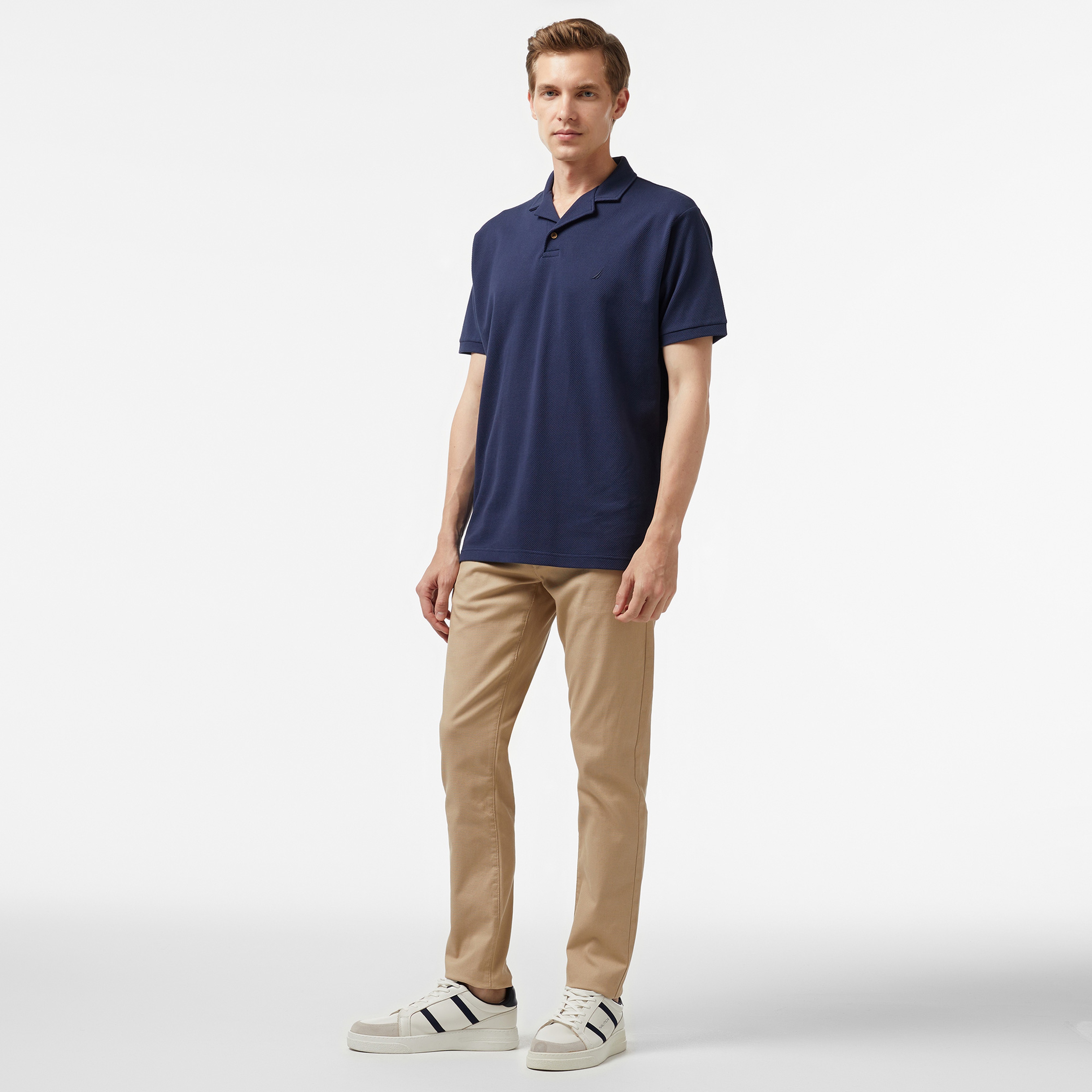 Nautica Erkek Lacivert Classic Fit Kısa Kollu Polo Yaka T-Shirt