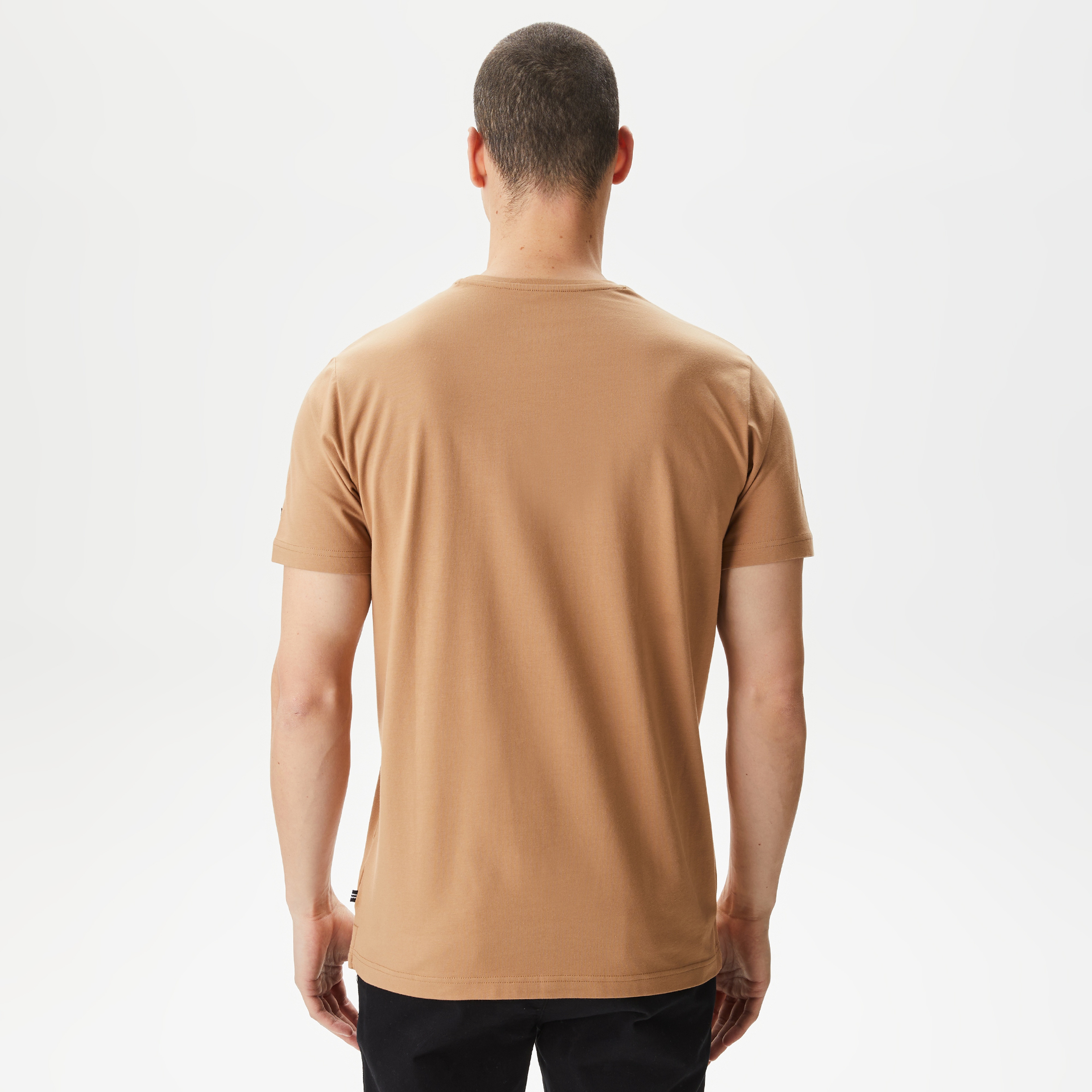 Nautica Erkek Bej Standart Fit T-Shirt