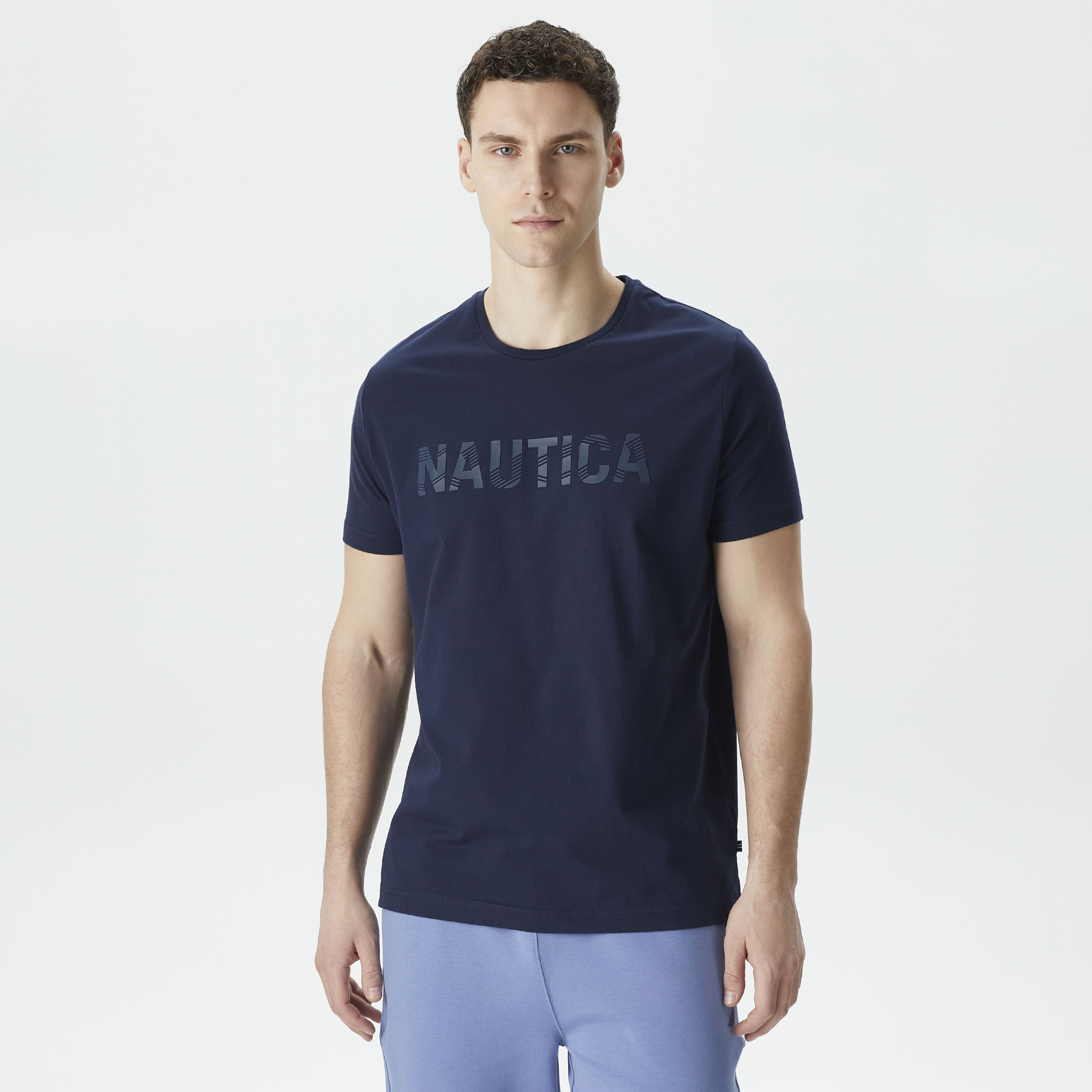 Nautica Erkek Lacivert Standart Fit T-Shirt