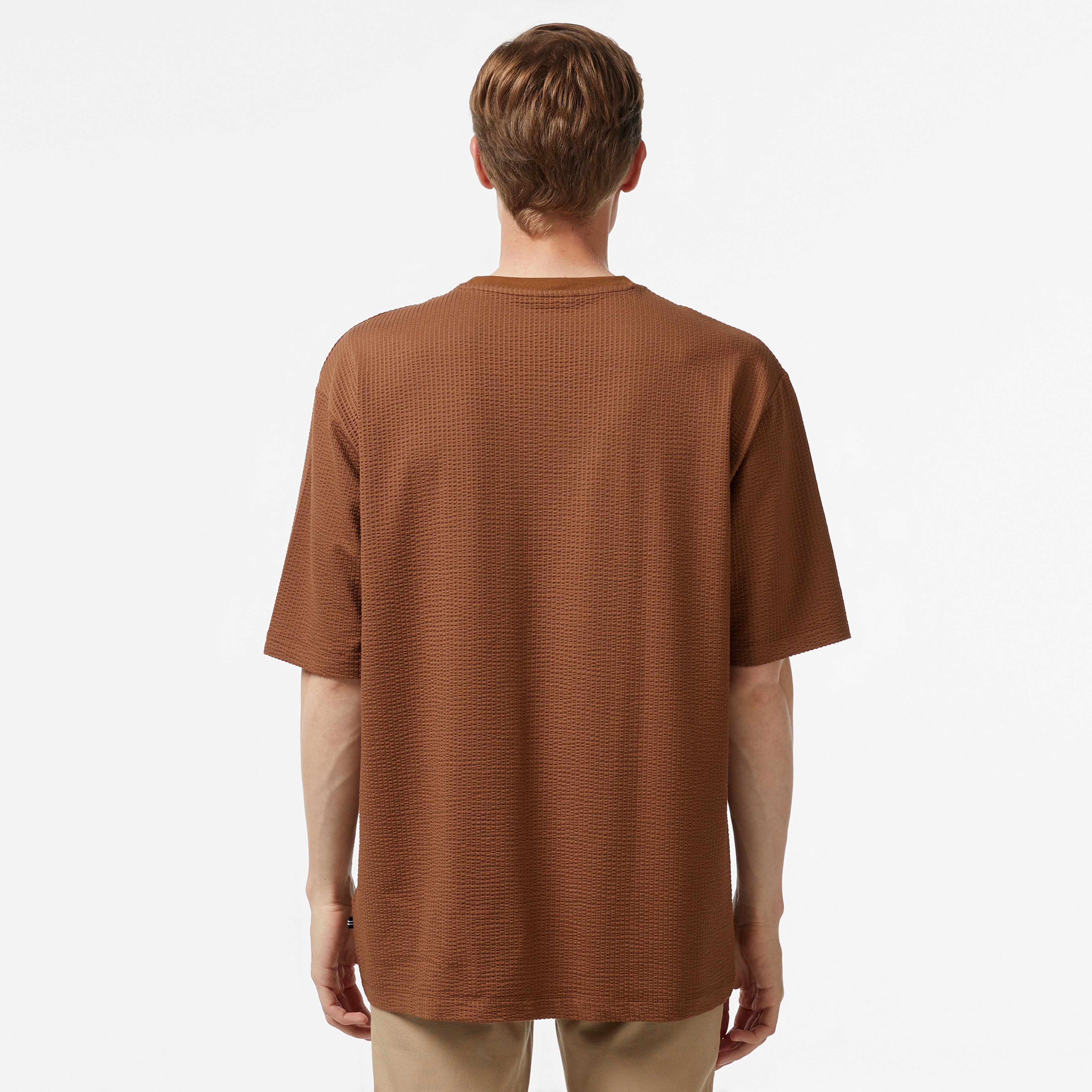 Nautica Erkek Bej Oversize T-Shirt