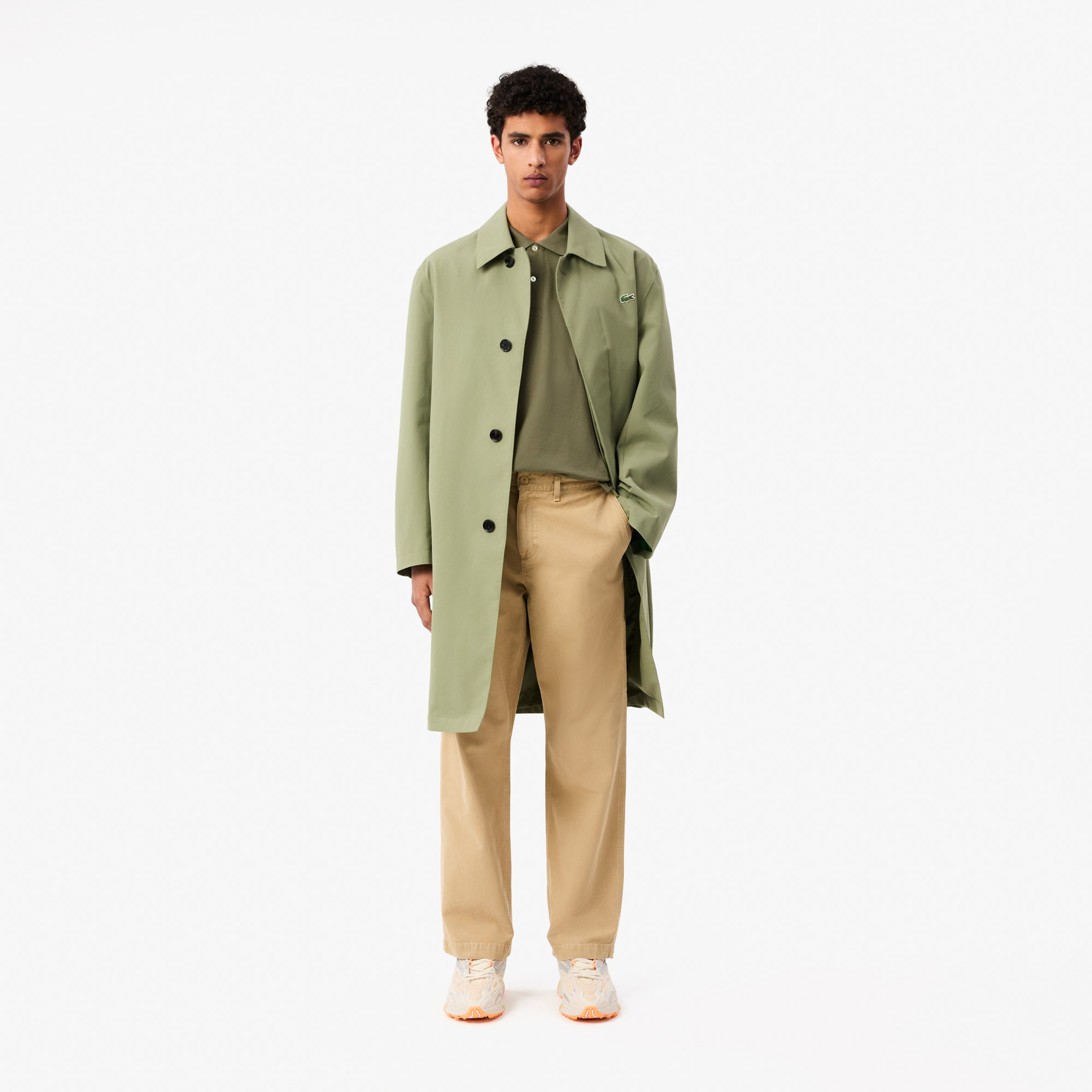 L.12.12 Erkek Classic Fit Haki Polo