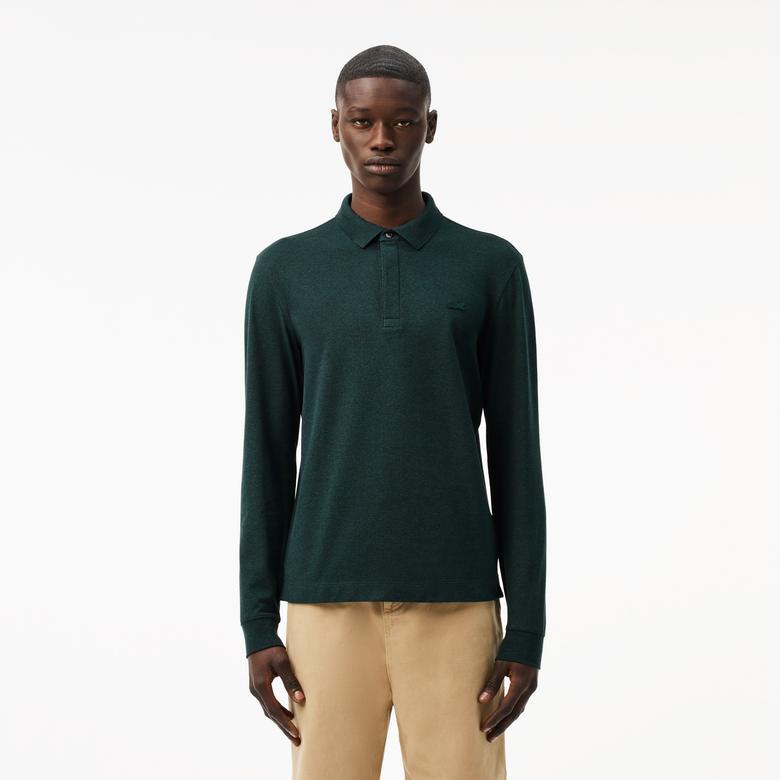 Lacoste Erkek Regular Fit Uzun Kollu Koyu Yeşil Polo