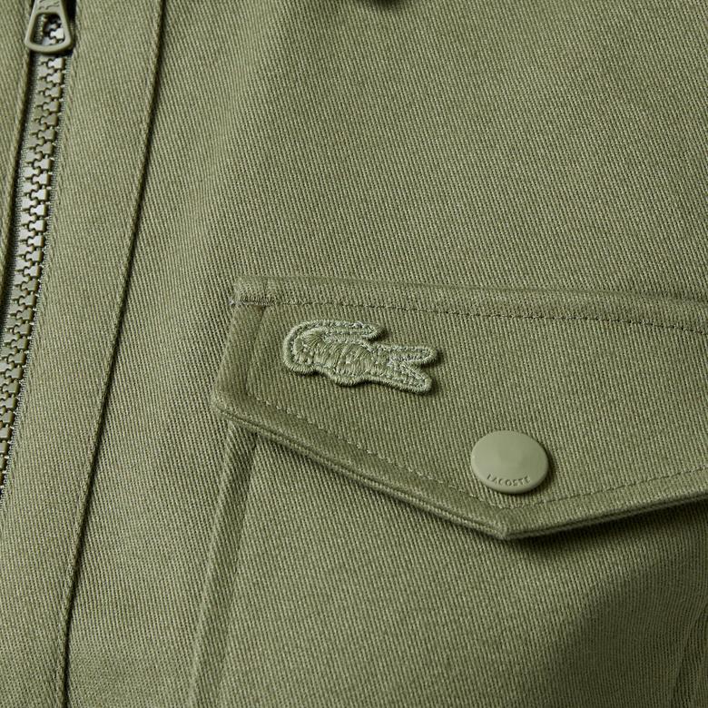 Kadın Regular Fit Polo Yaka Haki Elbise