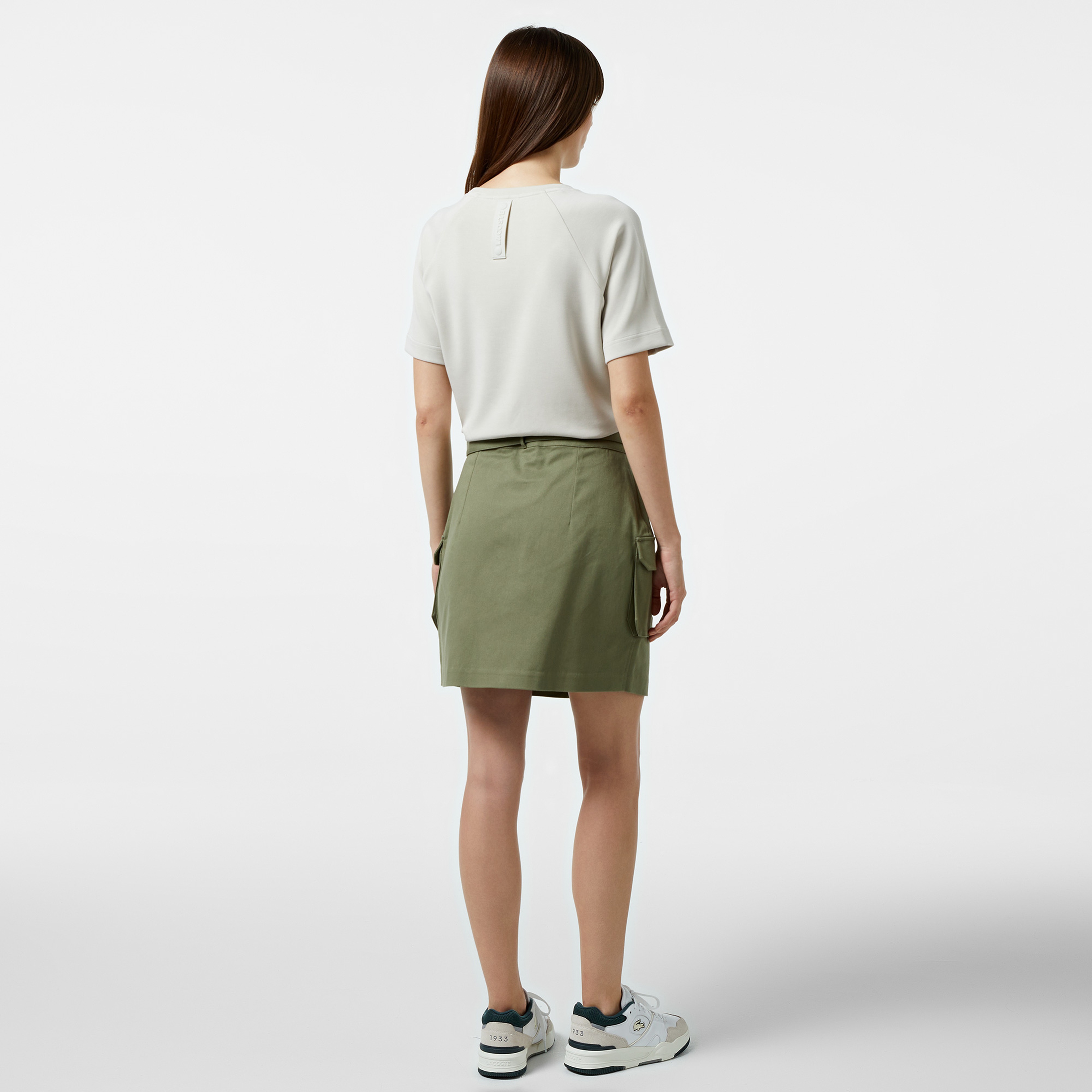 Kadın Relaxed Fit Haki Etek