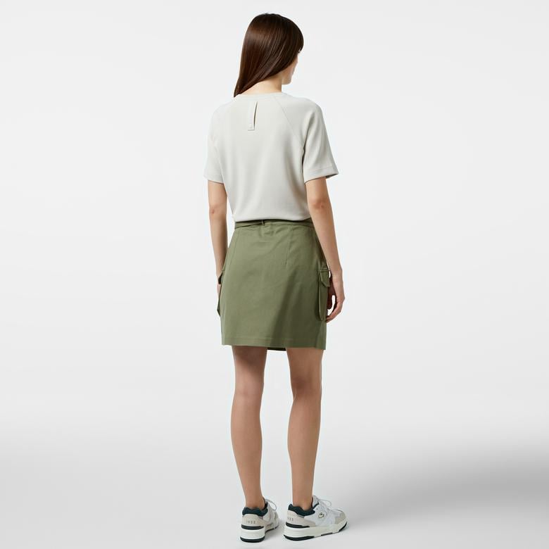 Kadın Relaxed Fit Haki Etek