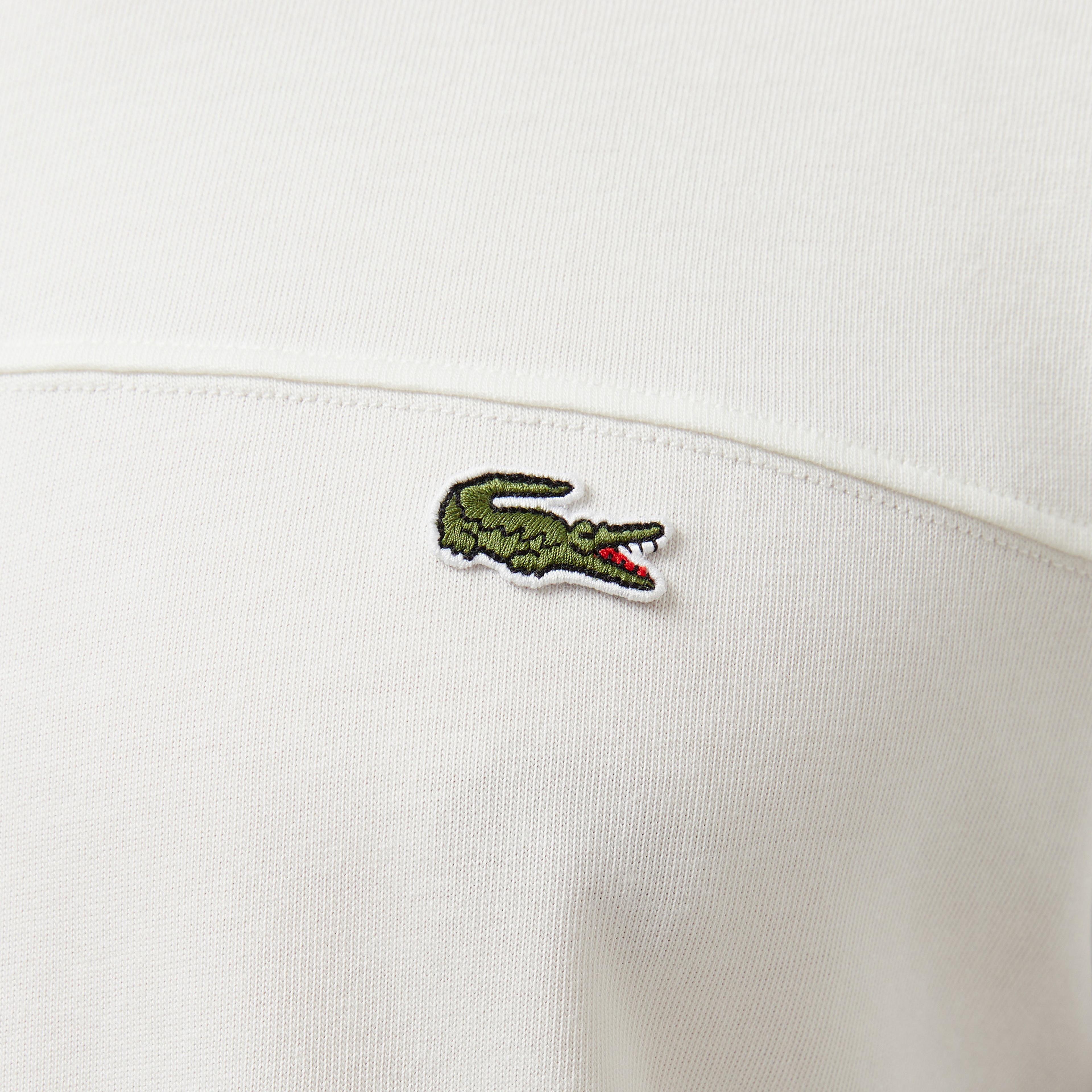 Erkek Regular Fit Bisiklet Yaka Çizgili Beyaz T-Shirt