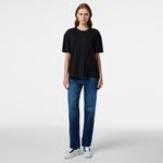 Kadın Relaxed Fit Bisiklet Yaka Siyah T-Shirt