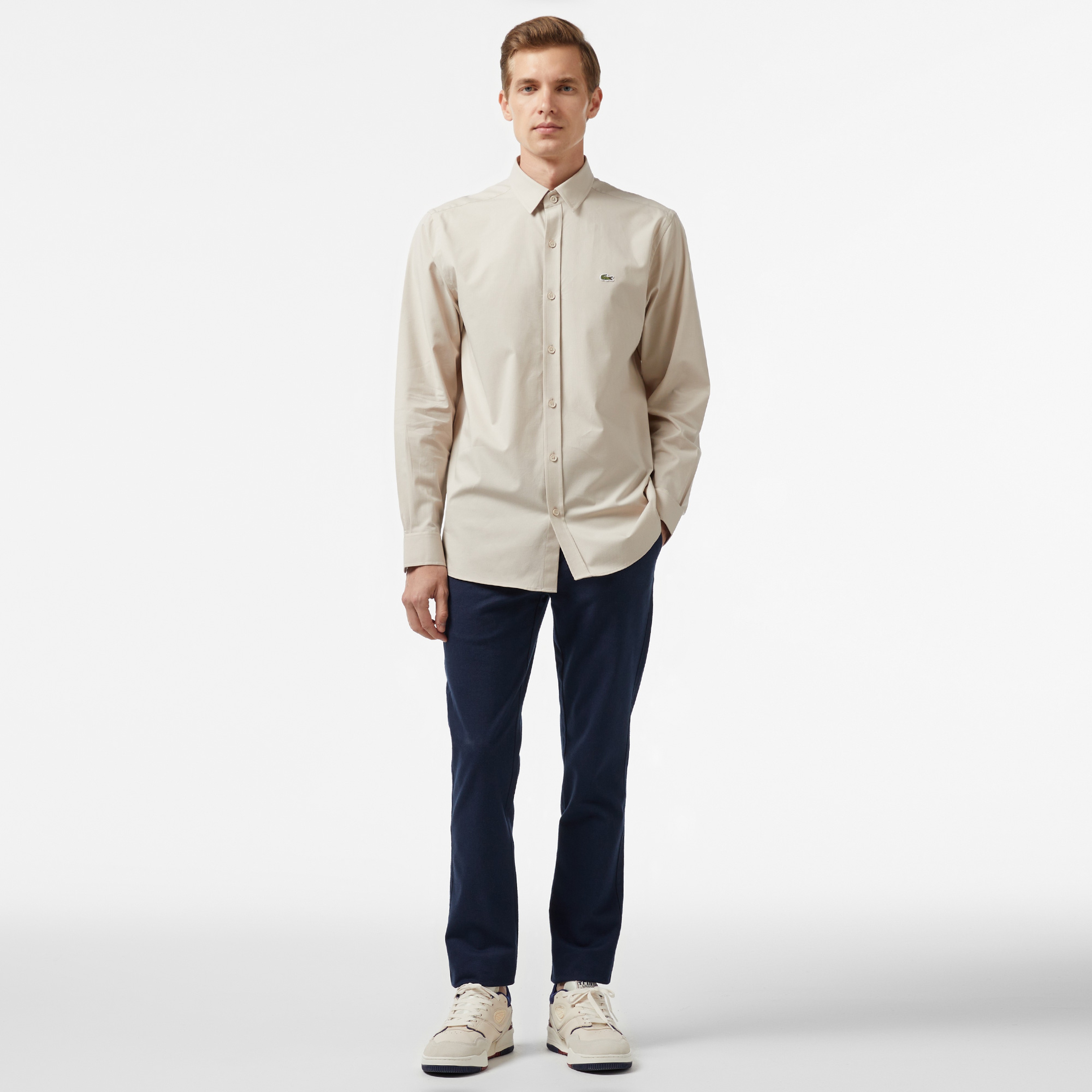 Erkek Regular Fit Bej Gömlek