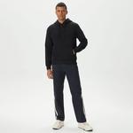 Erkek Relaxed Fit Kapüşonlu Baskılı Siyah Sweatshirt