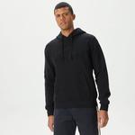 Erkek Relaxed Fit Kapüşonlu Baskılı Siyah Sweatshirt