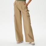 Lacoste Loose Fit Kadın Bej Pantolon
