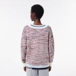 Lacoste Contrast Stripe V Neck Alpaga Sweater