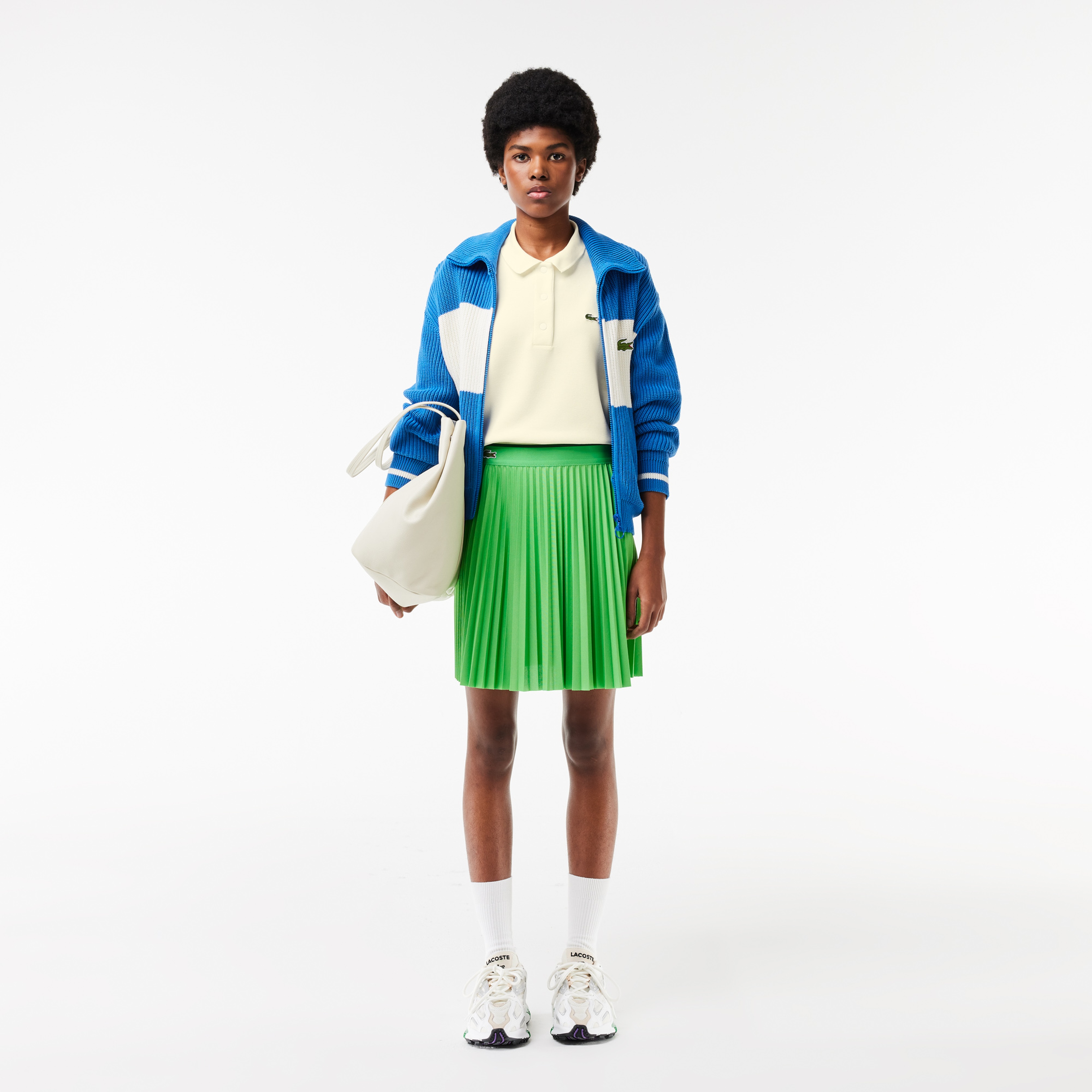 Kadın Oversize Fit Beyaz Polo